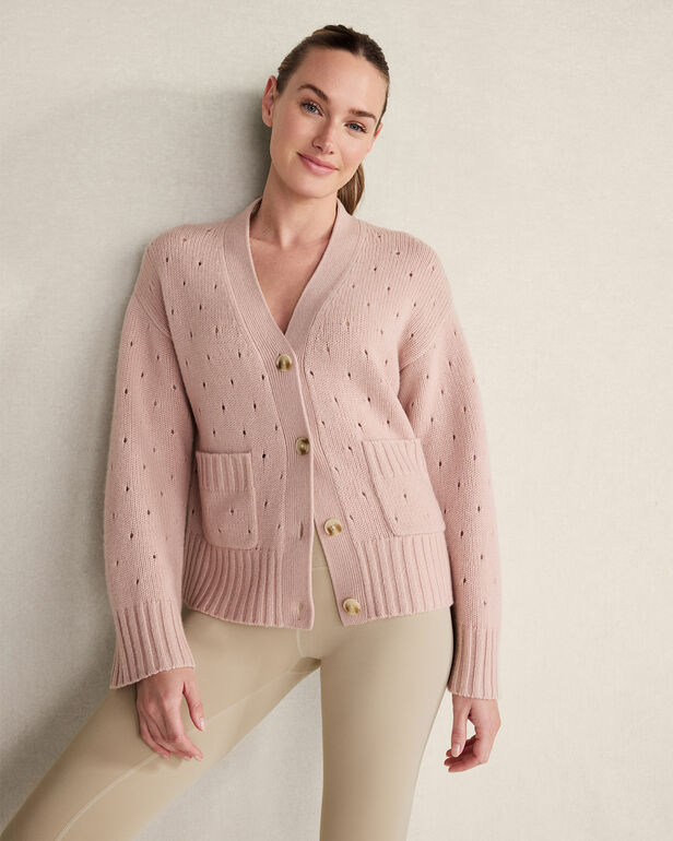 Cashmere Pointelle Cardigan