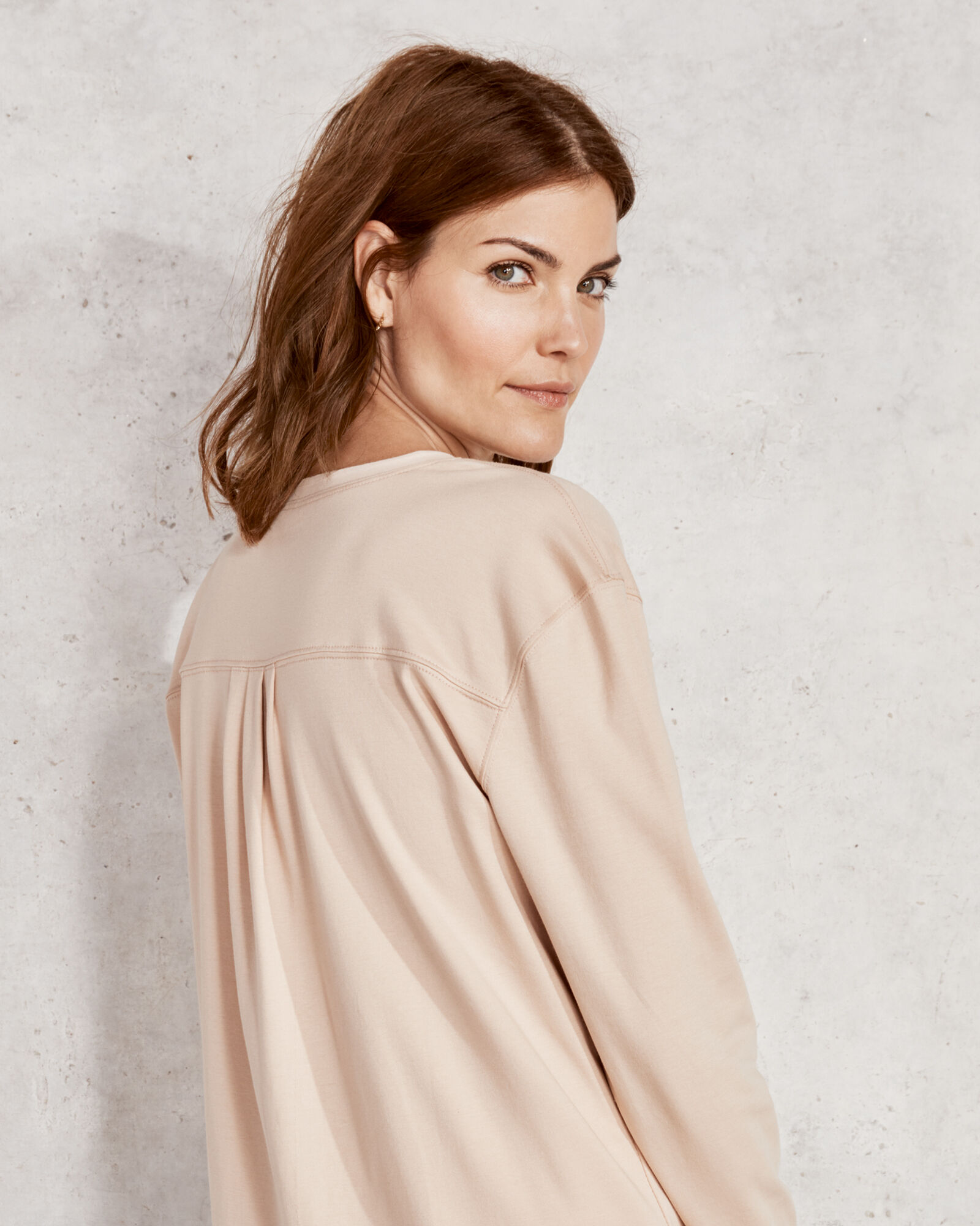 Organic Cotton Interlock Splitneck Top