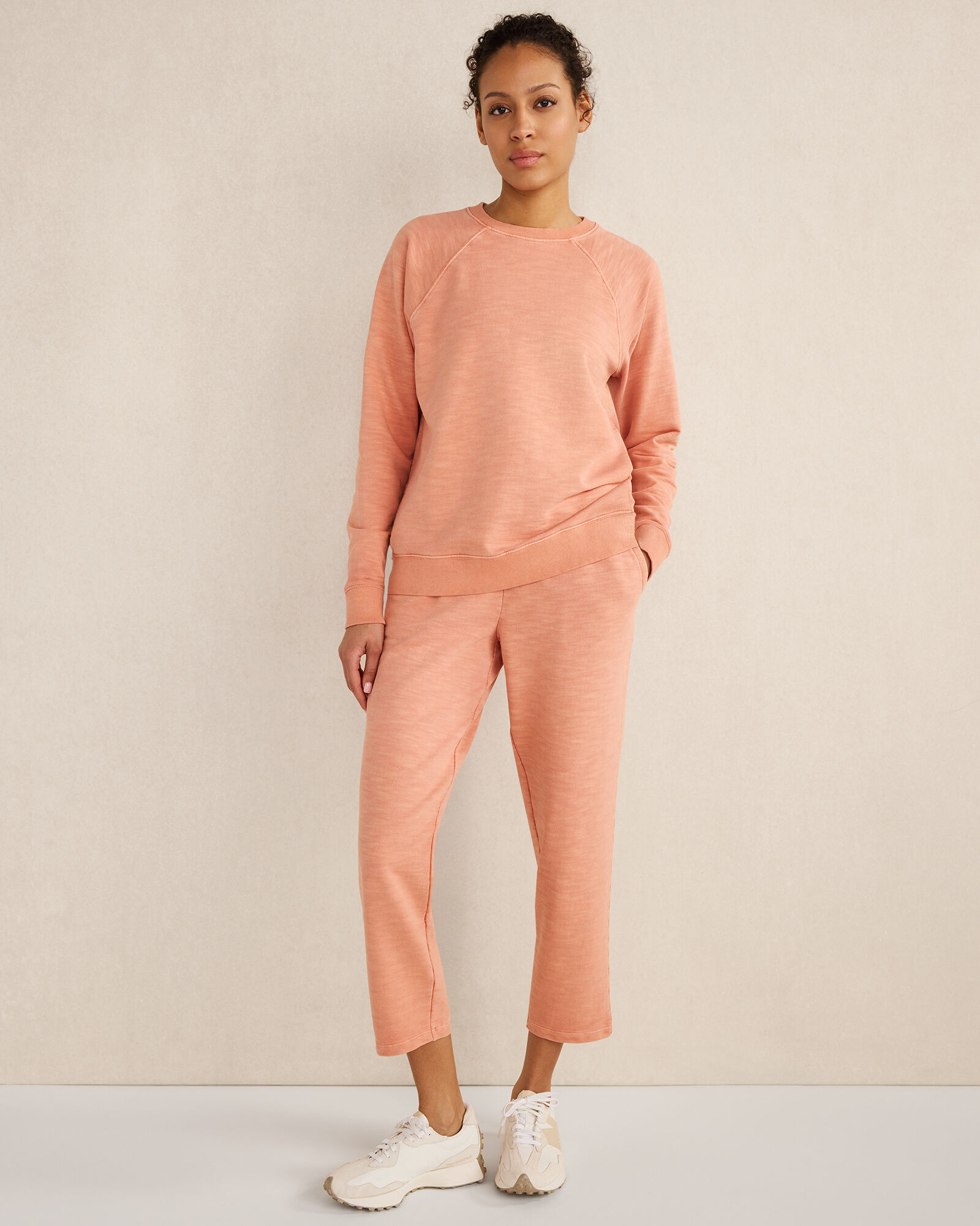 Organic Cotton Slub Terry Straight Leg Pants