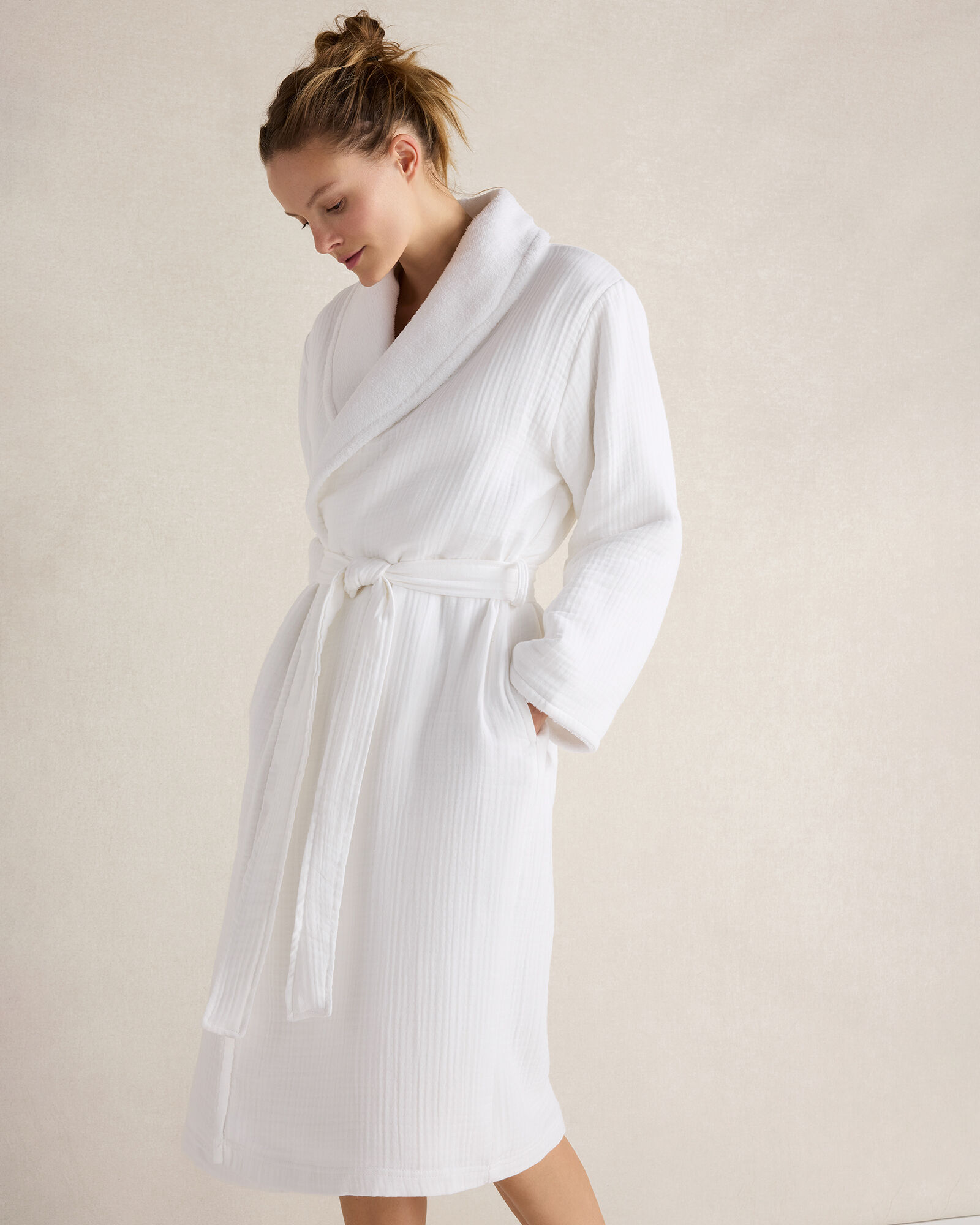 Cotton Gauze Plush Robe