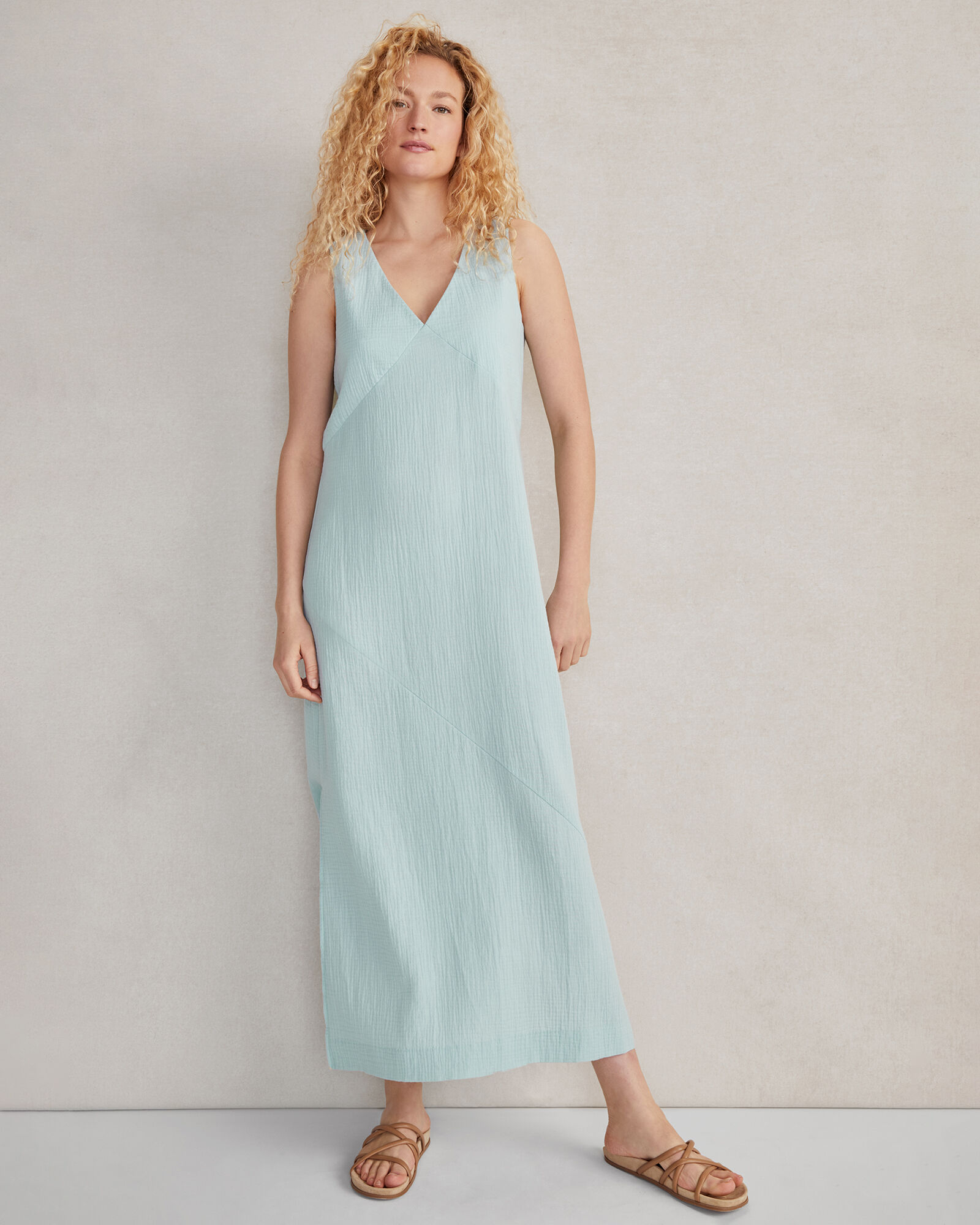 Starkx Cotton Gauze Dress- Natural main image 0