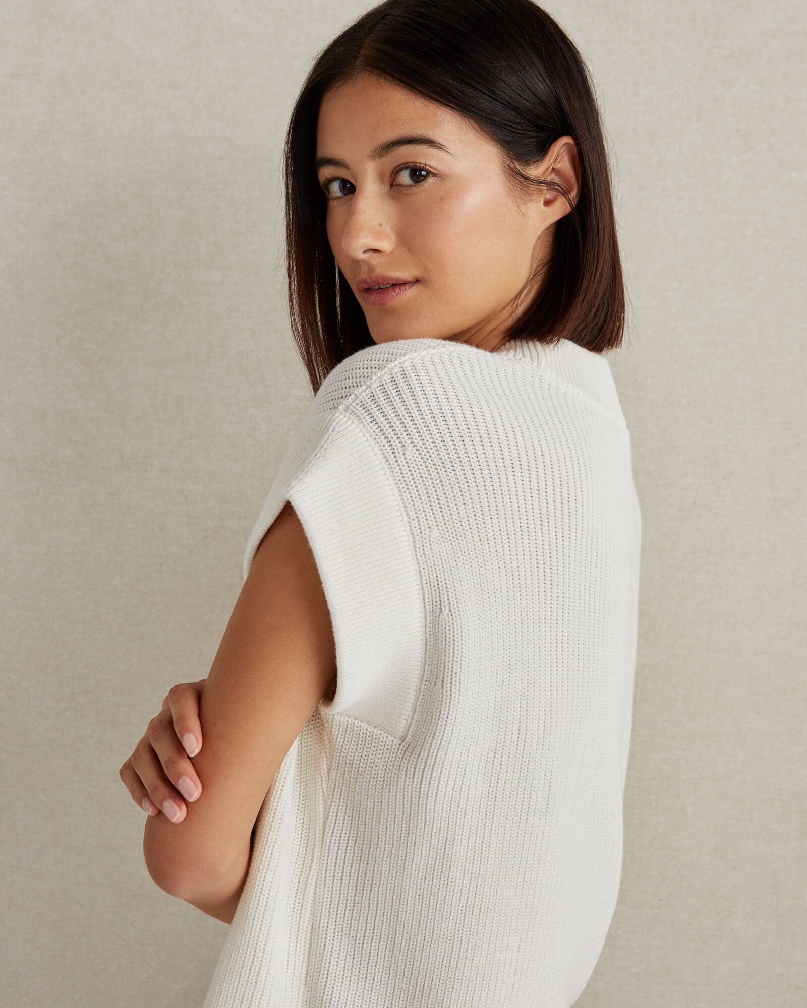 Organic Cotton Short Sleeve Sweater