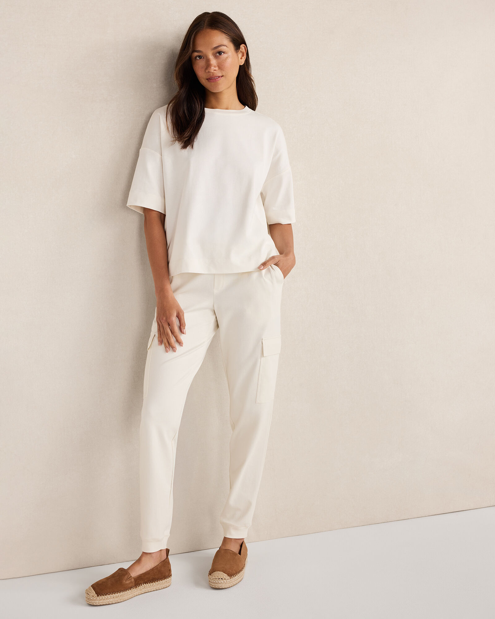 Organic Cotton Interlock Cargo Pants