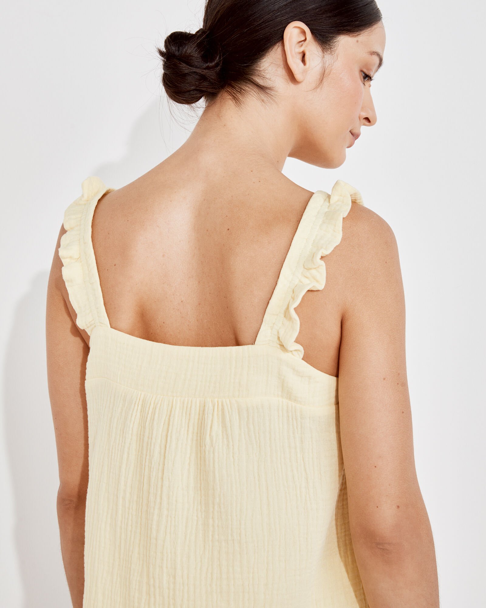 Organic Cotton Gauze Smocked Sleep Top