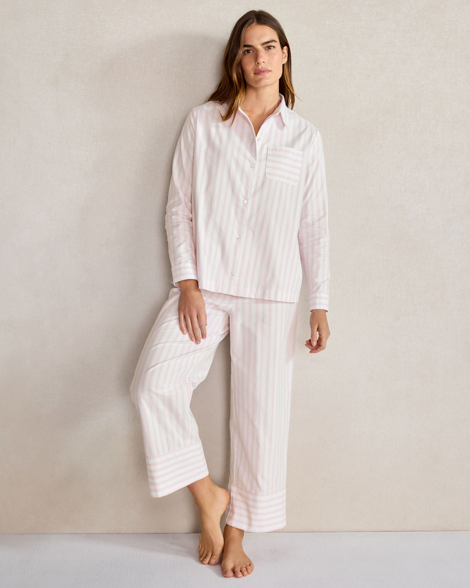 Organic Cotton Flannel Striped Pajama Pants