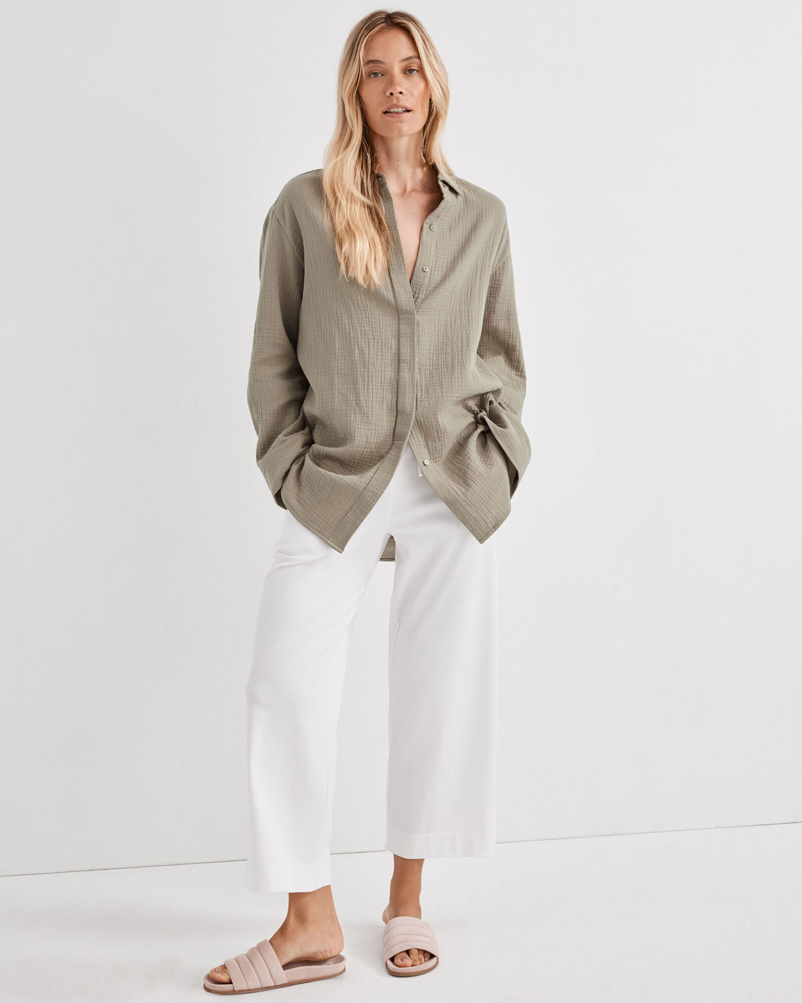 Organic Cotton Gauze Oversized Shirt
