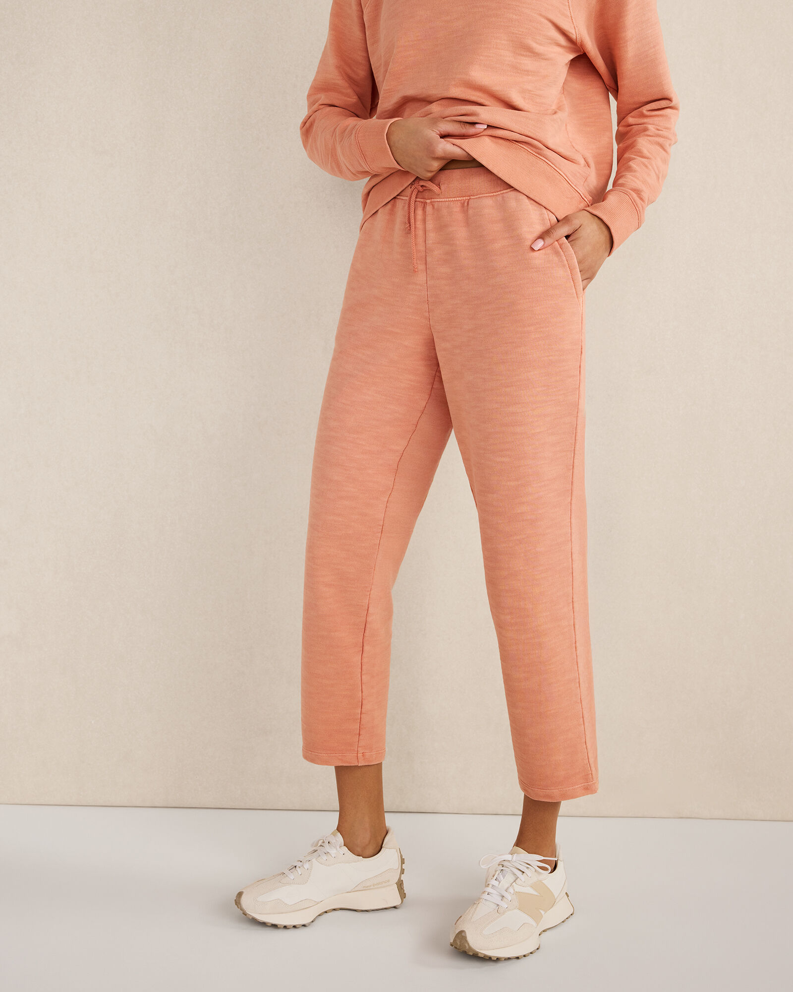 Organic Cotton Slub Terry Straight Leg Pants