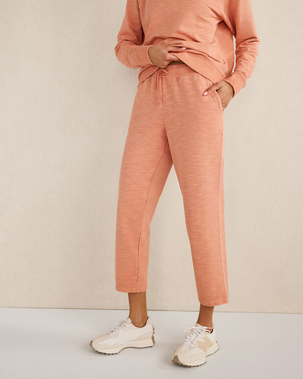 Organic Cotton Slub Terry Straight Leg Pants