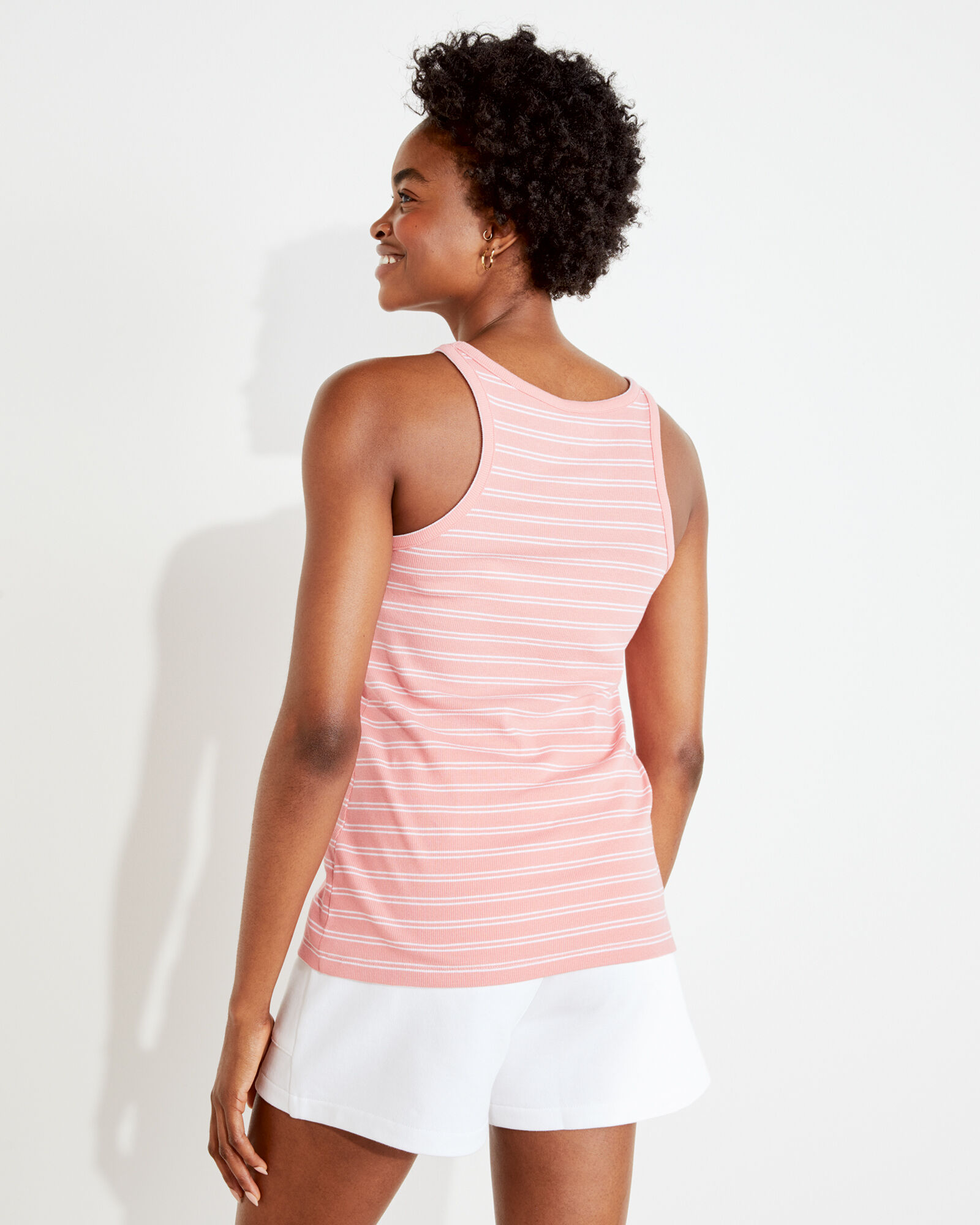 Organic Cotton Striped Racer-Back Tank