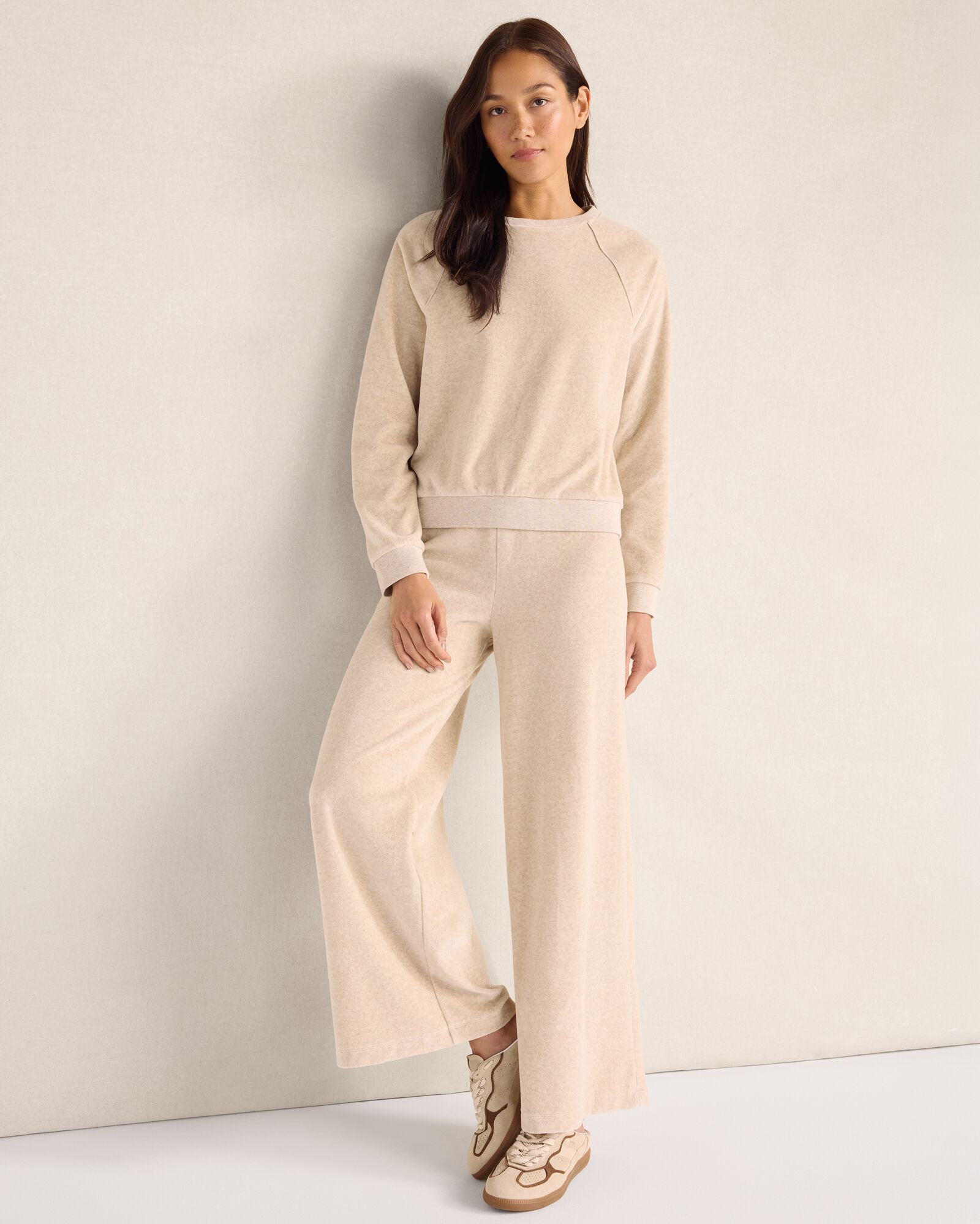 Velour Wide Leg Pants