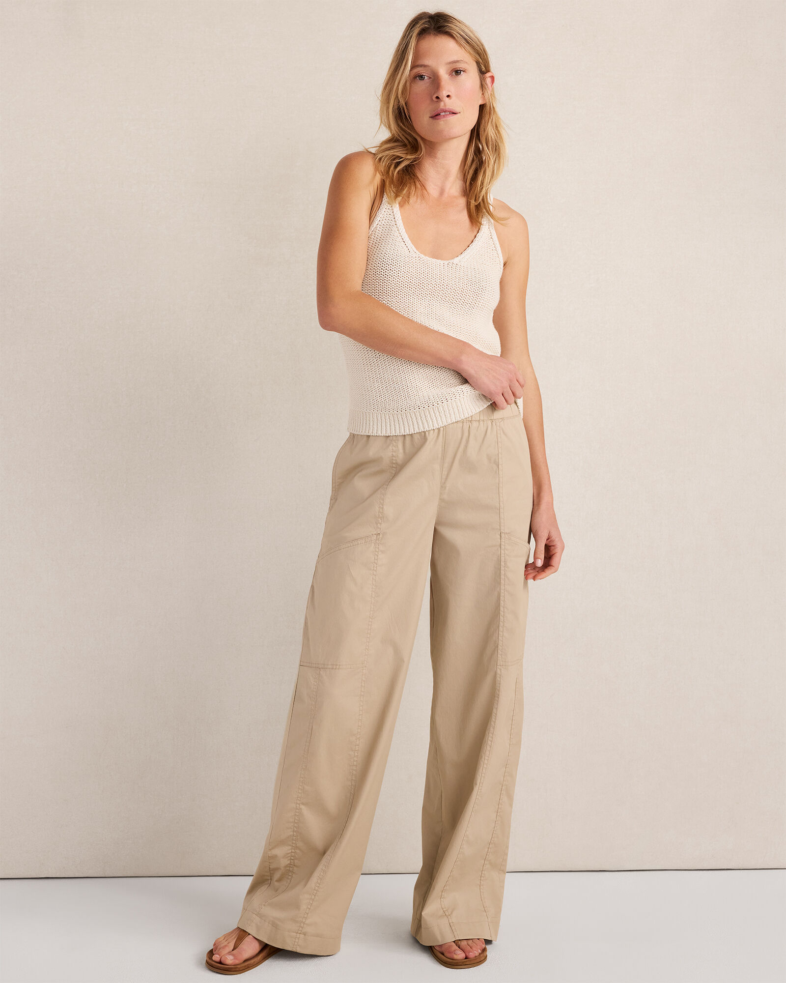 Cotton Linen Plaited Tank