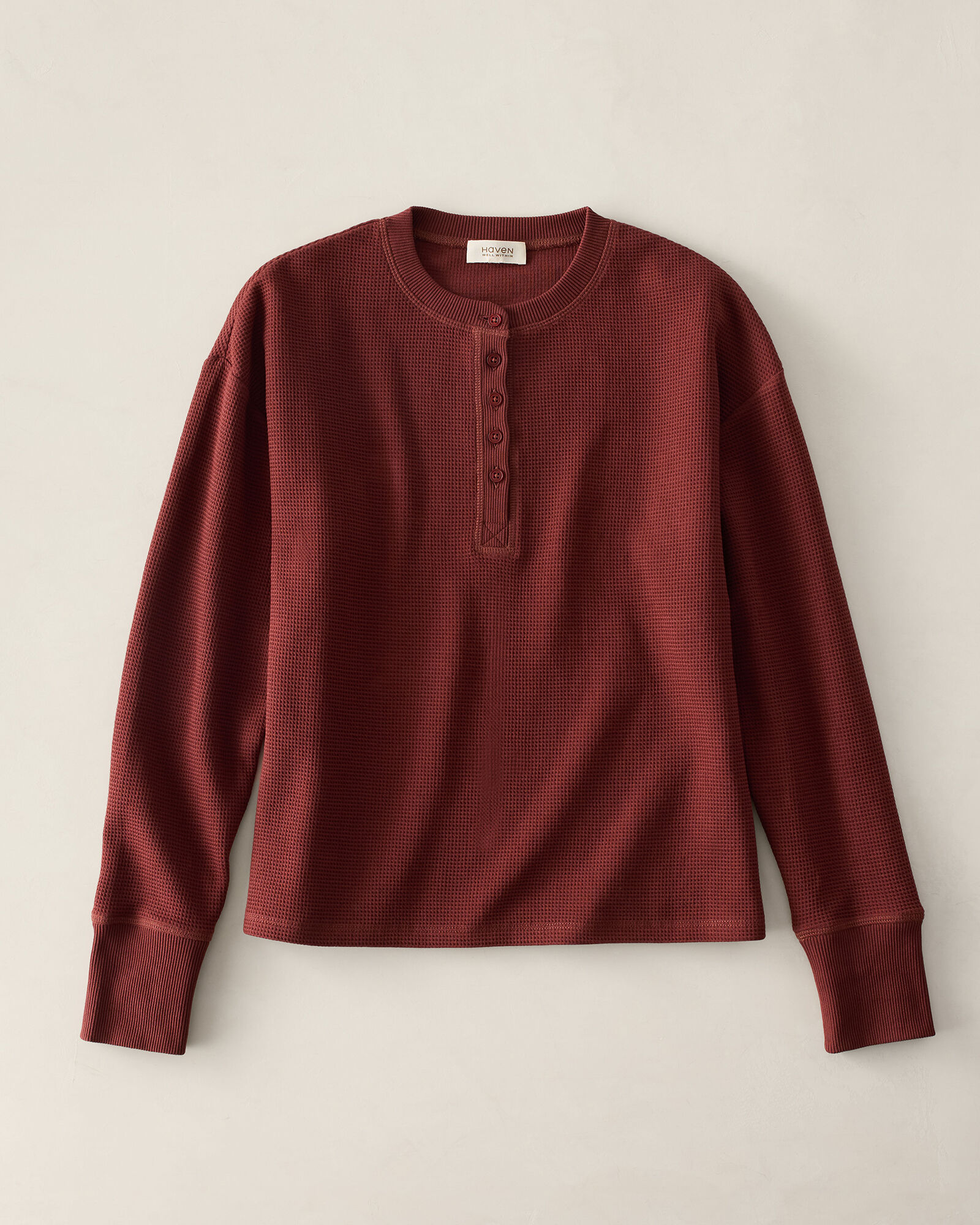 Resti Organic Cotton Waffle Henley