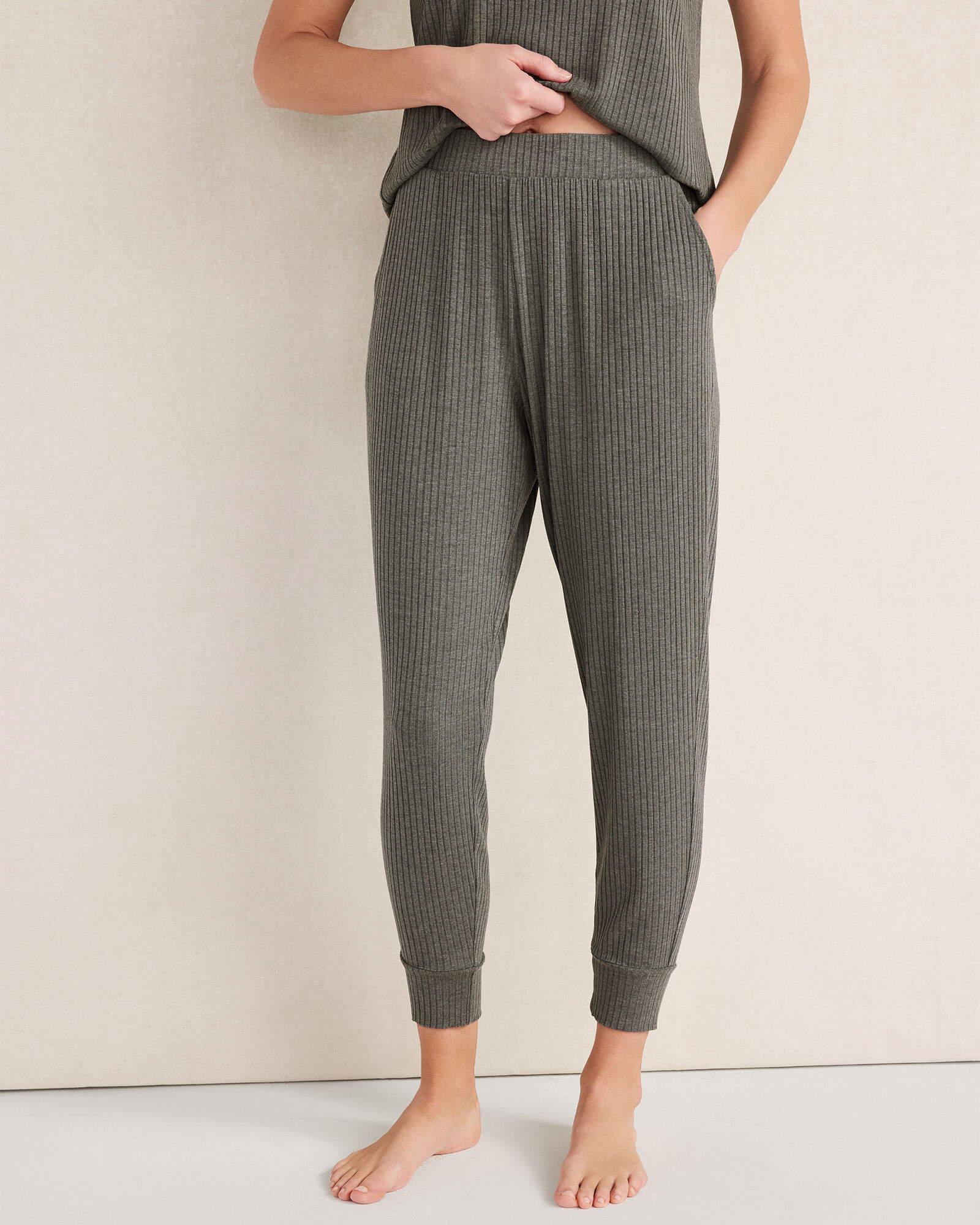 Resti Drapey Rib Knit Joggers