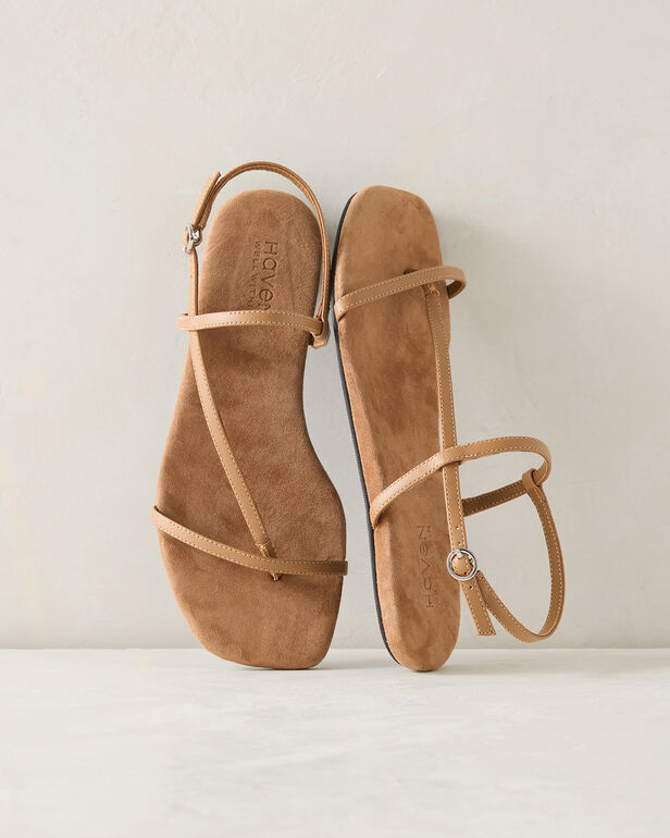 Leather T-Strap Sandals