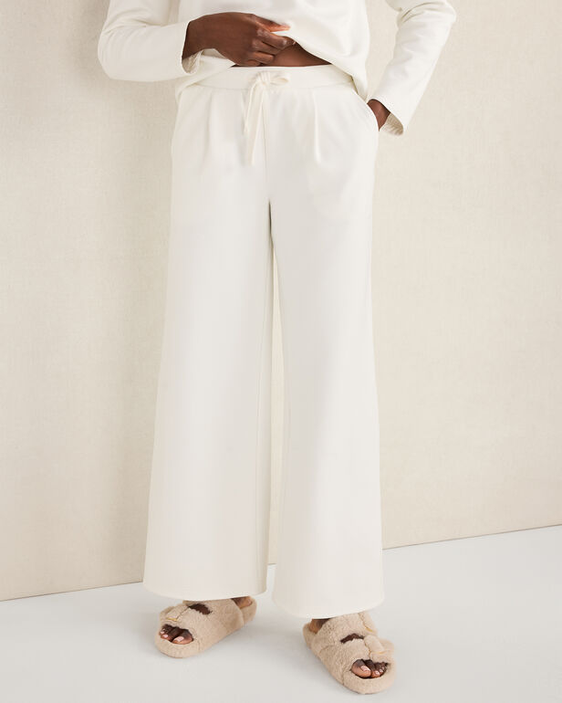 Soft-Brushed Fleece Wide Leg Pants