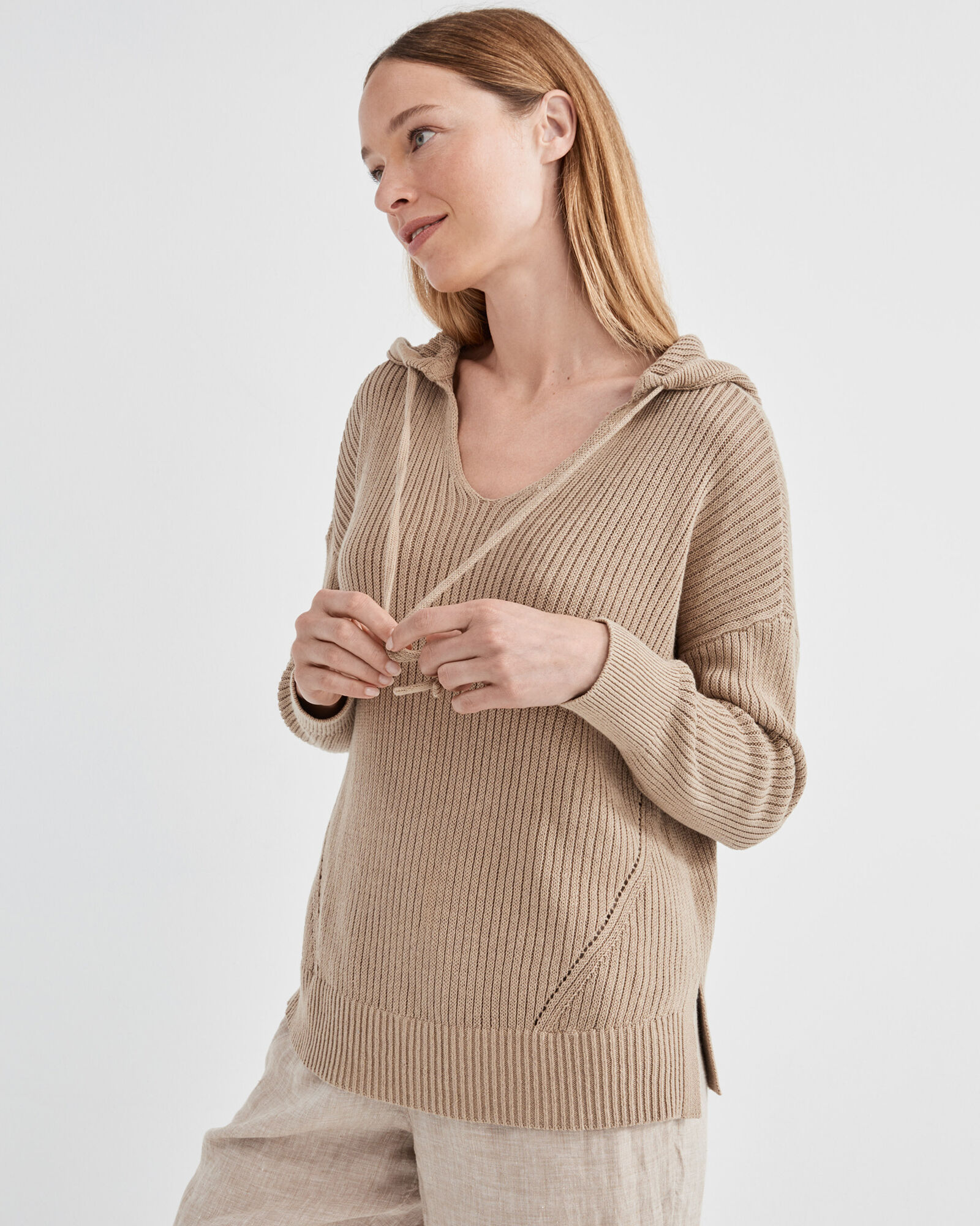 H and m knitted hoodie shop