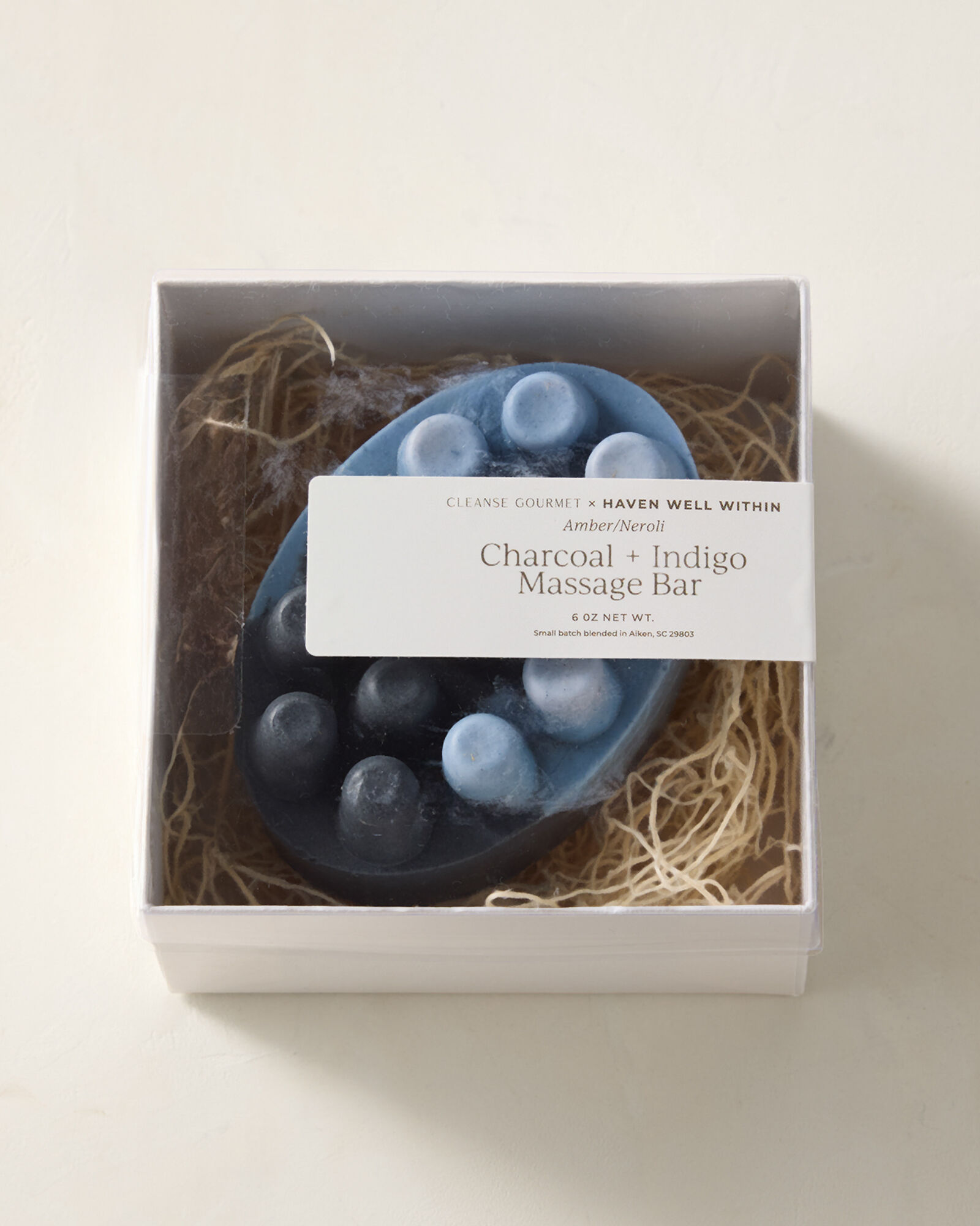 Cleanse Gourmet x Haven Well Within Charcoal + Indigo Massage Bar