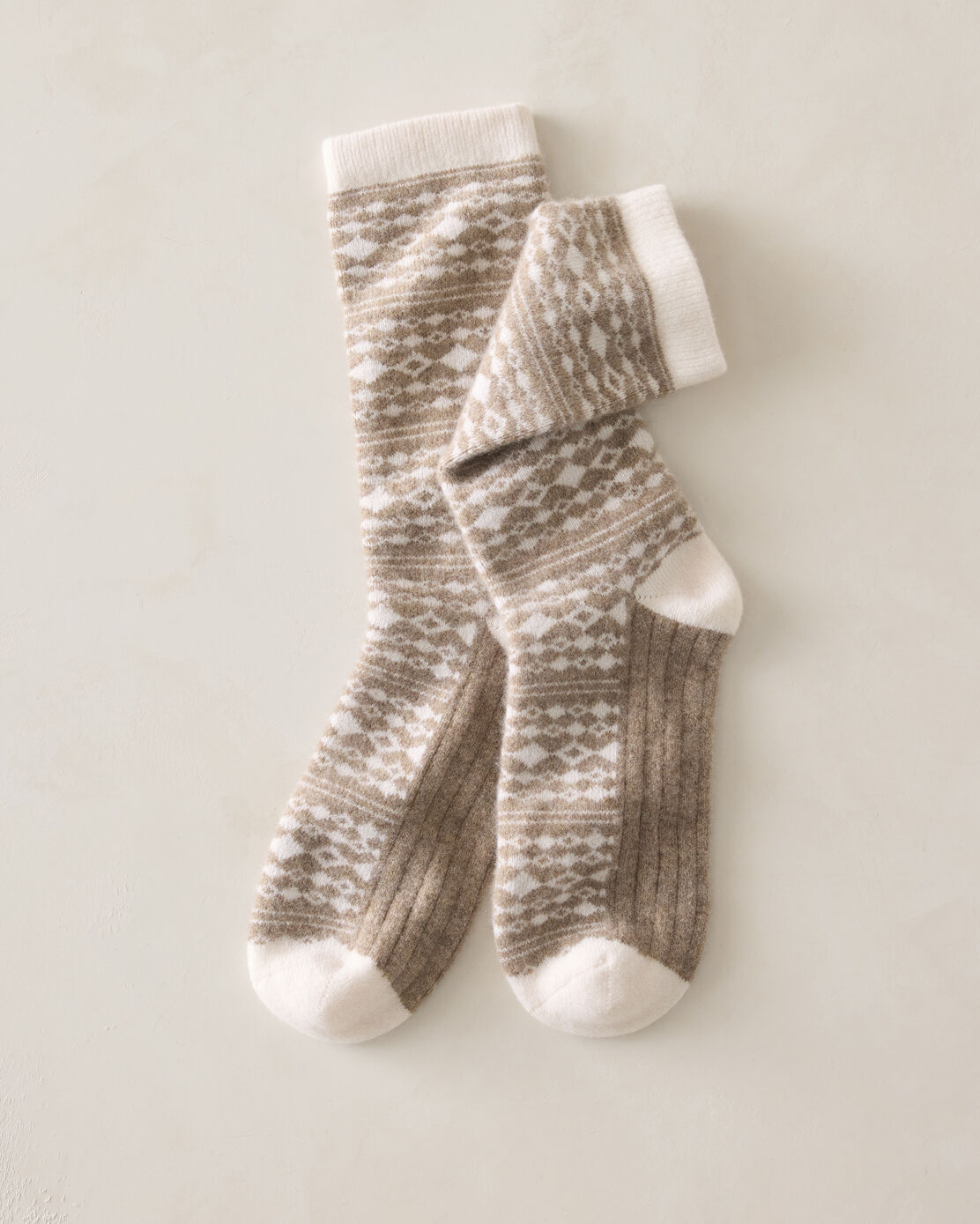 Cashmere Fair Isle Socks