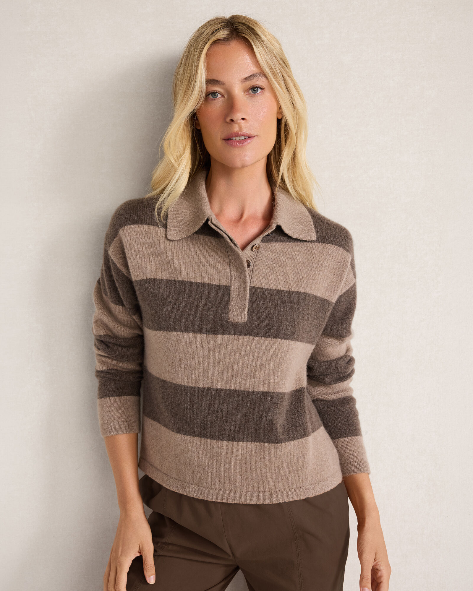 Cashmere Rugby Striped Sweater