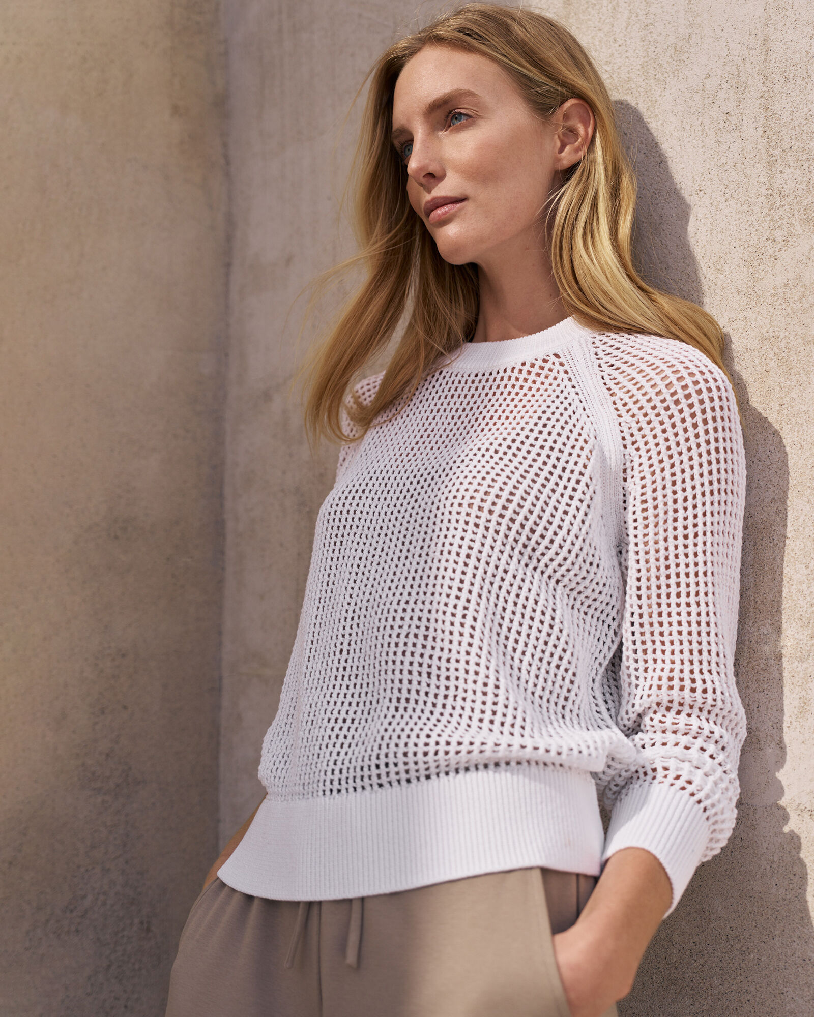Organic Cotton Open Stitch Sweater