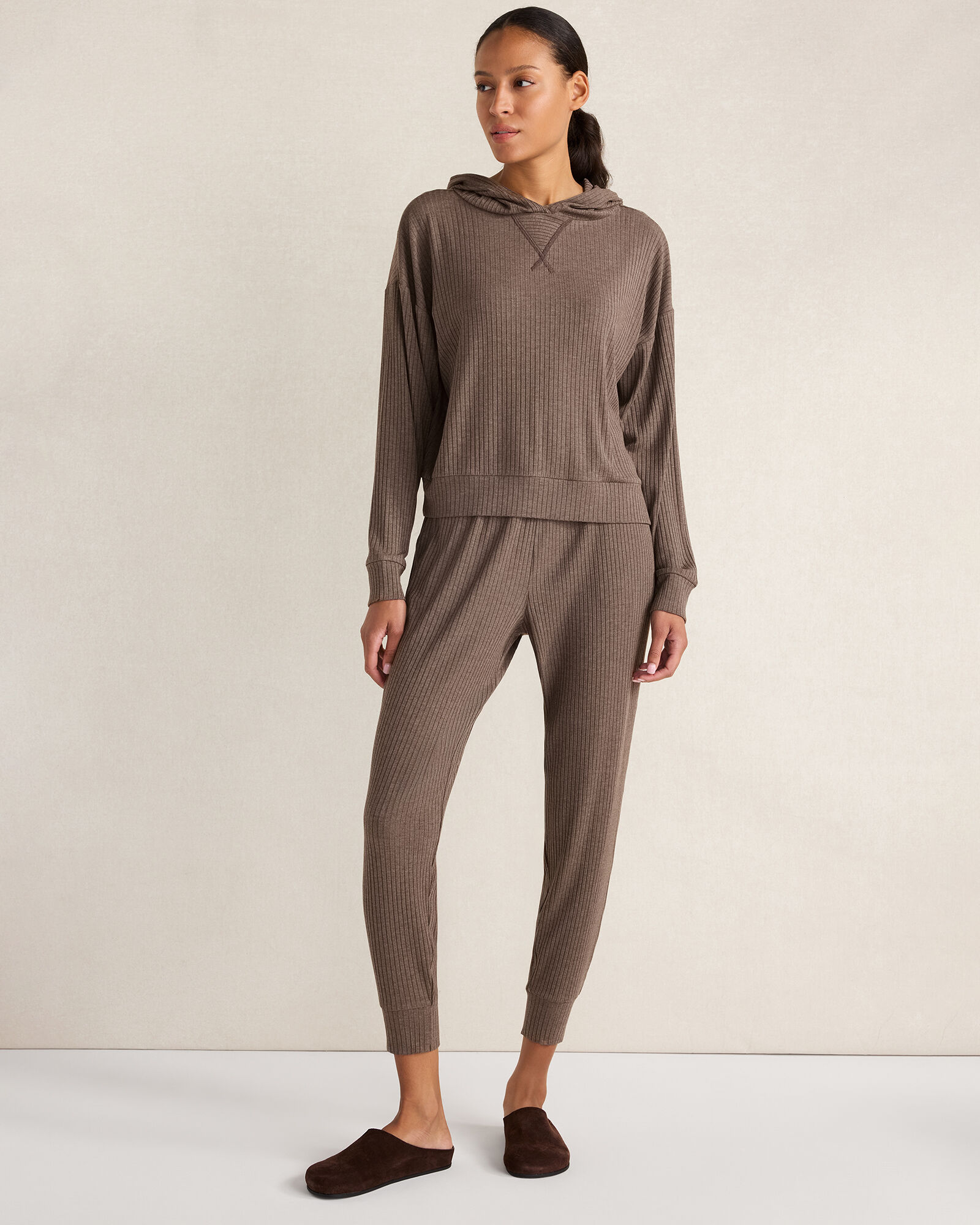 Resti Drapey Rib Knit Hoodie