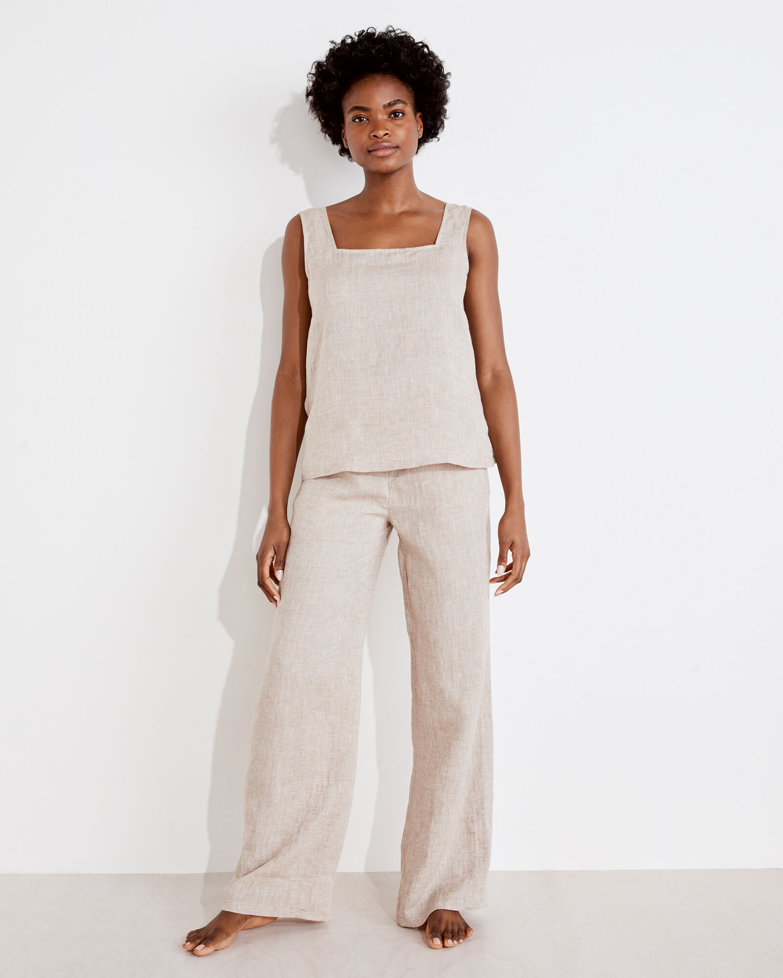 Linen Square Neck Tank Haven Well Within