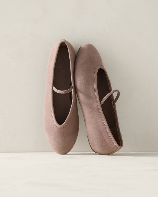 Suede Mary Jane Ballet Flats