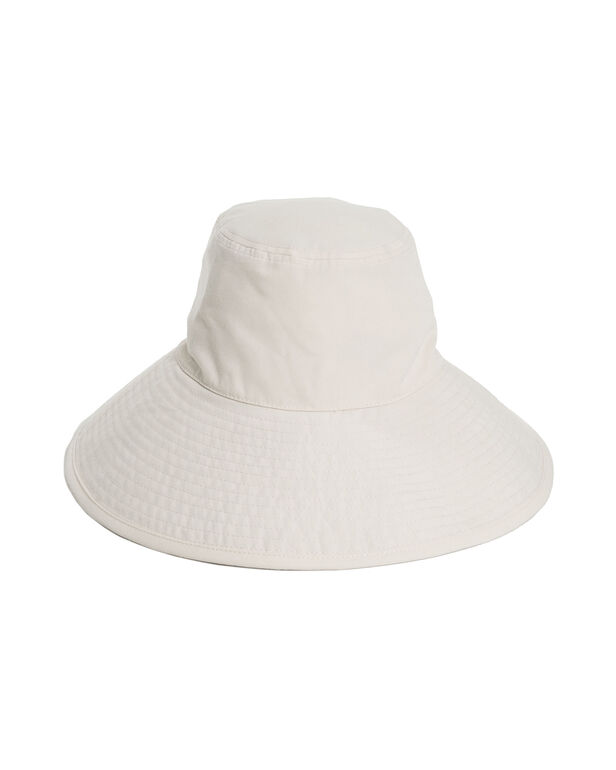 Business &amp; Pleasure Wide Brim Beach Hat White