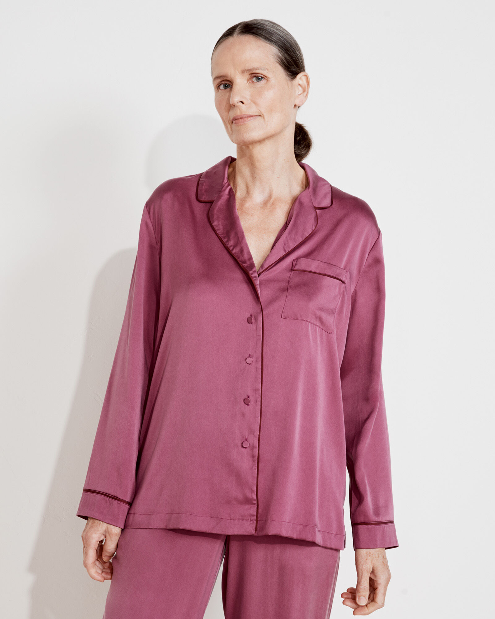 Washable Silk Pajama Shirt Haven Well Within