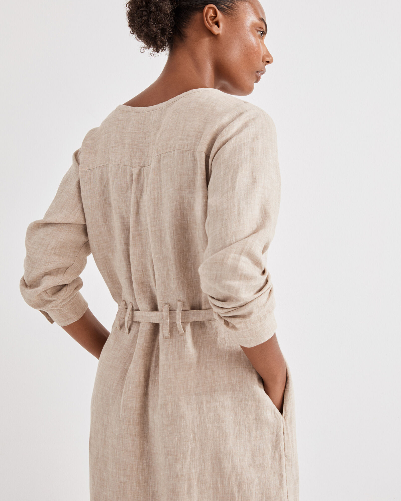 Linen Shirt Dress - Camel | Haven Well Within