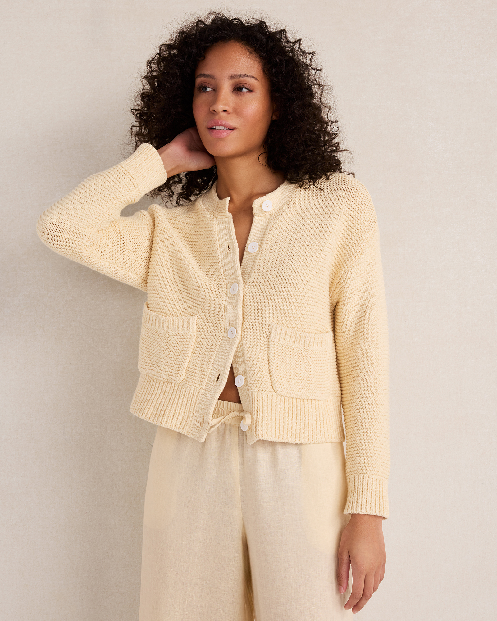 Organic Cotton Cable Mockneck Sweater | Haven Well Within