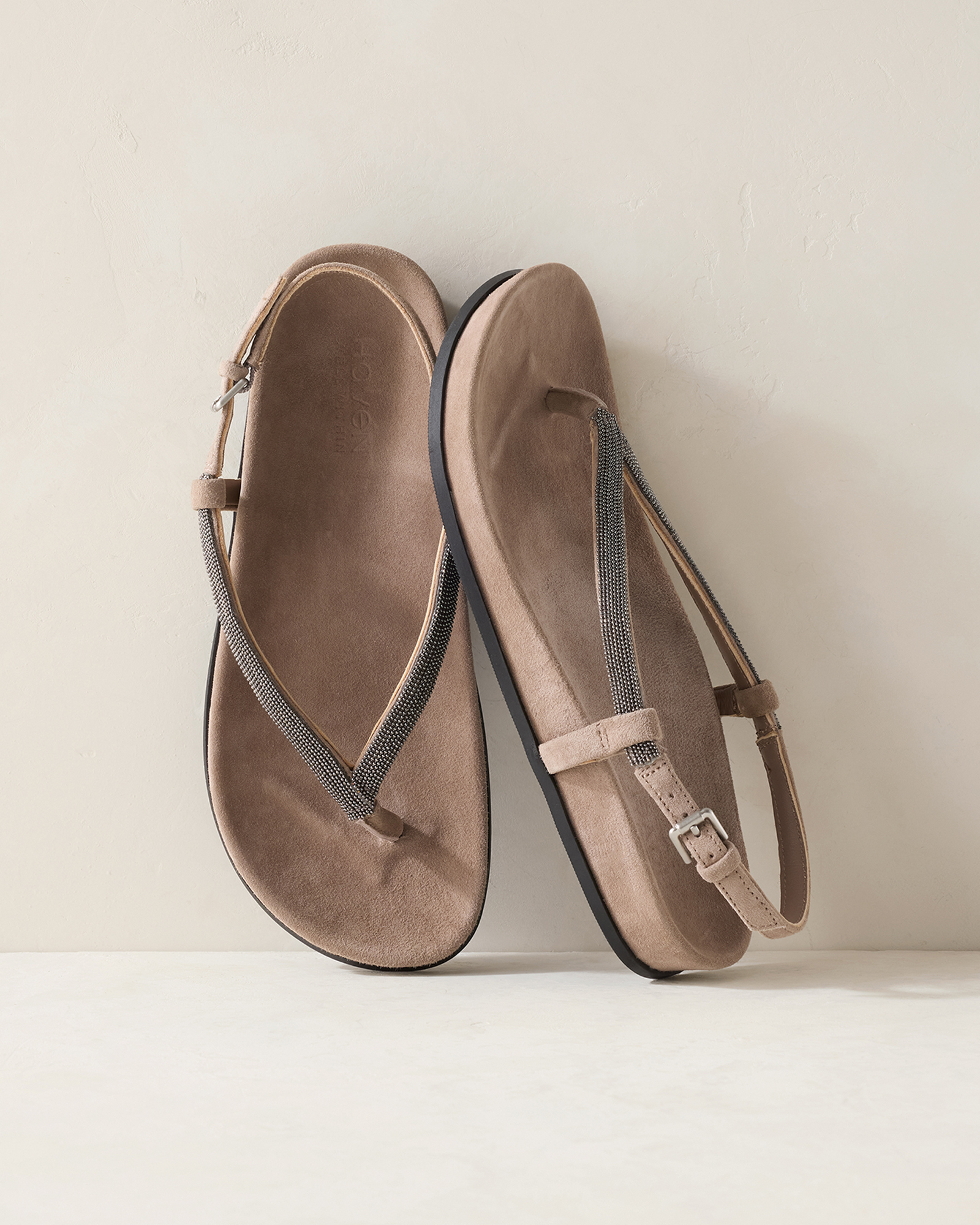 Leather Double Strap Thong Sandals | Haven Well Within