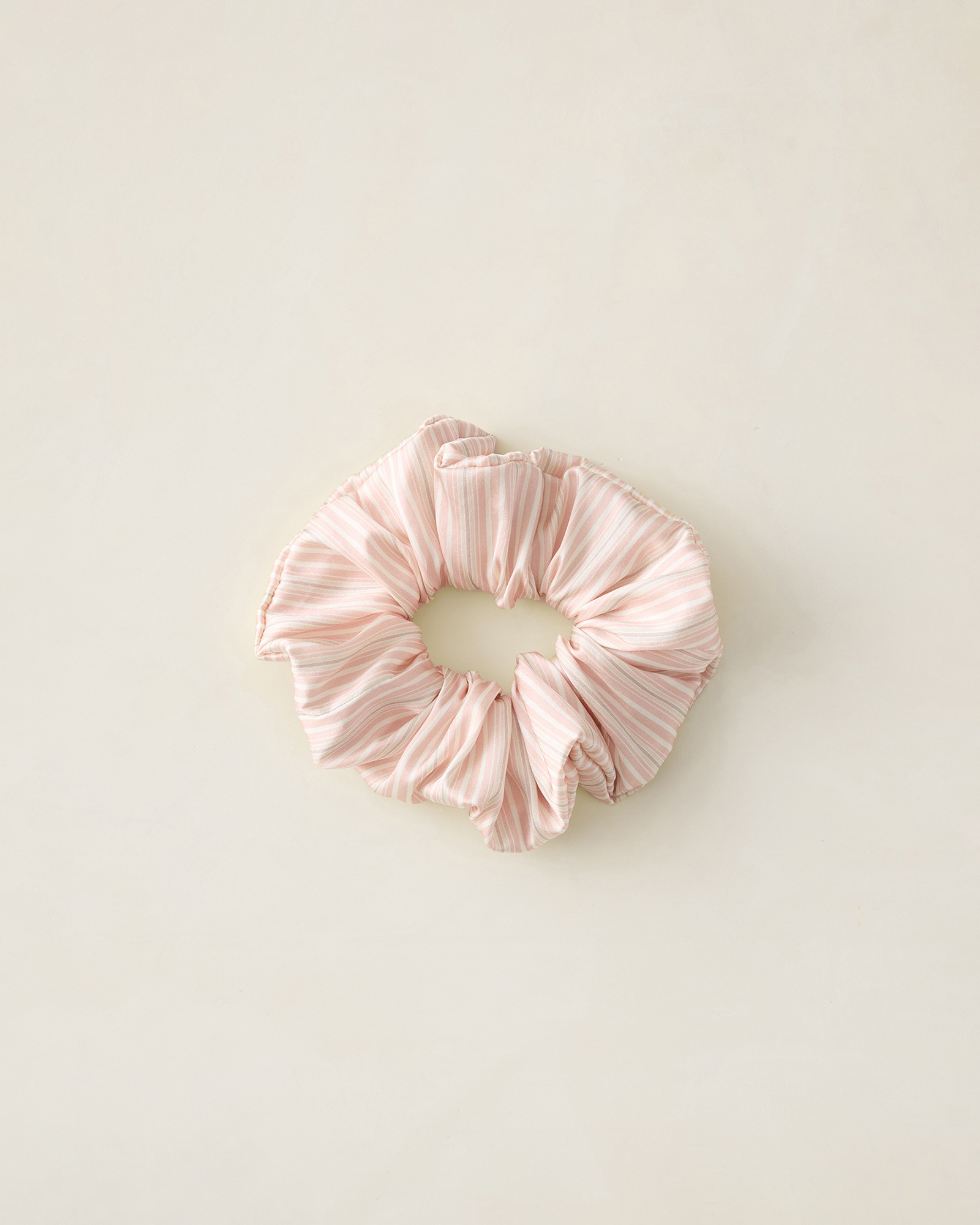 Washable Silk Multi Stripe Scrunchie White Multicolor Stripe 001 20$