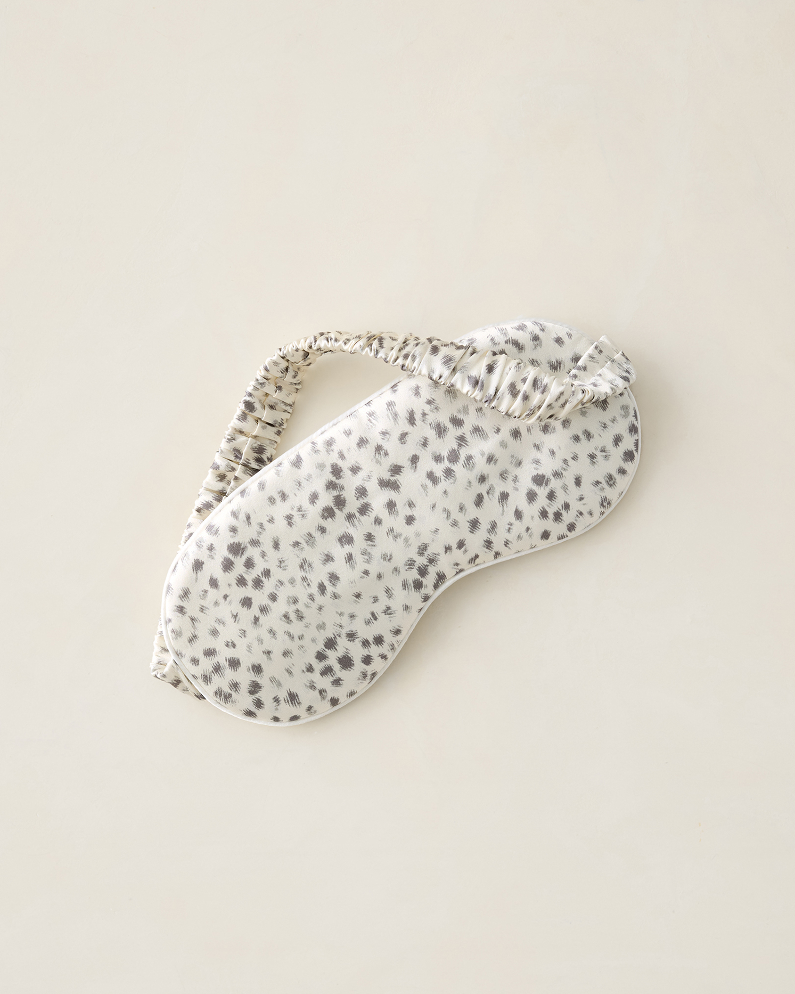 Washable Silk Animal Dot Eye Mask PewterWhite 001 34$