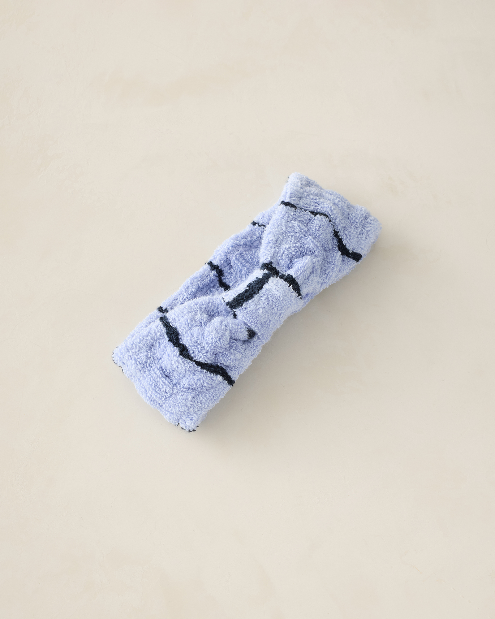 Plush Terry Striped Headband WaveNightfall 001 28$