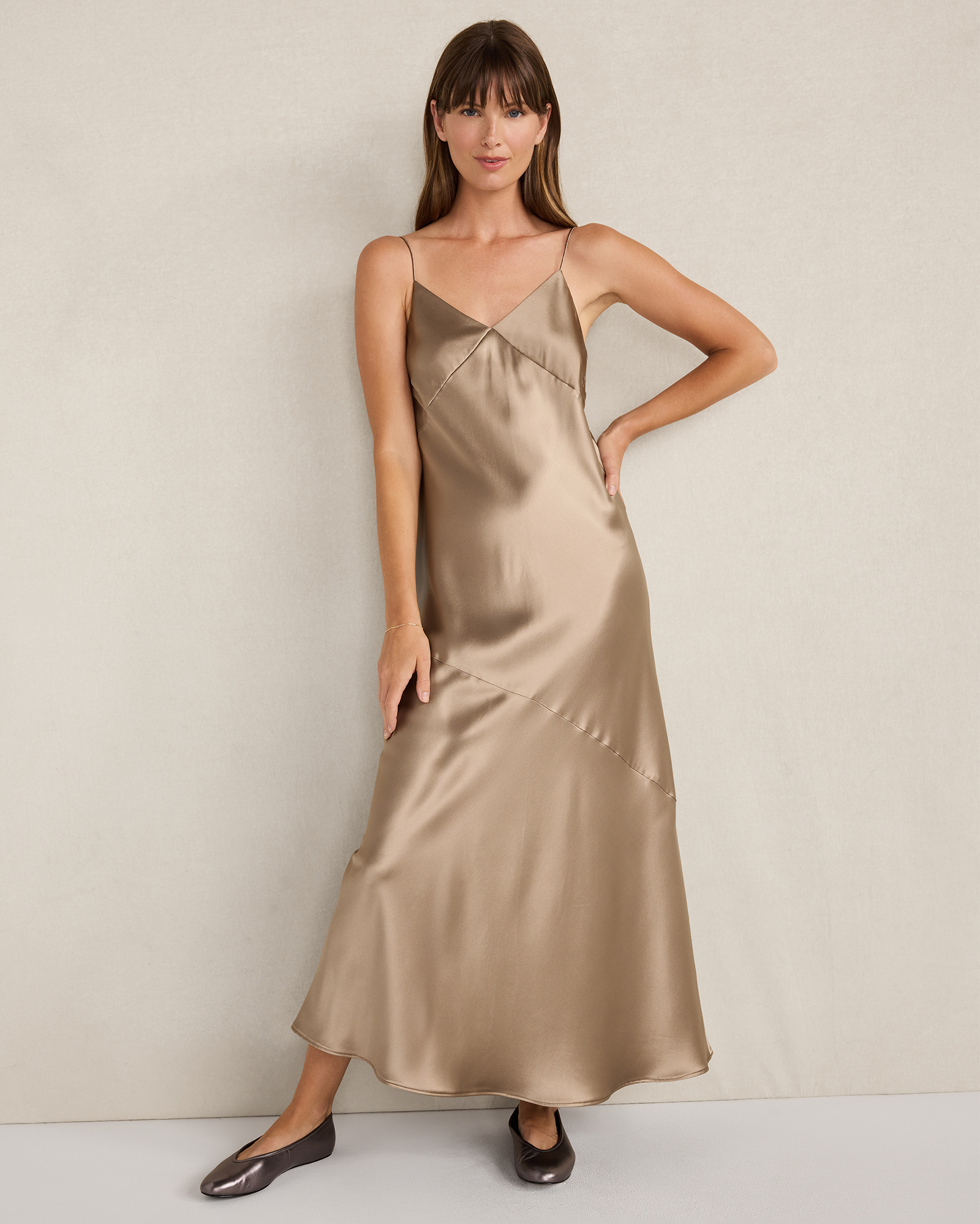 Luxe Silk Slip Dress Nightengale XS 420$