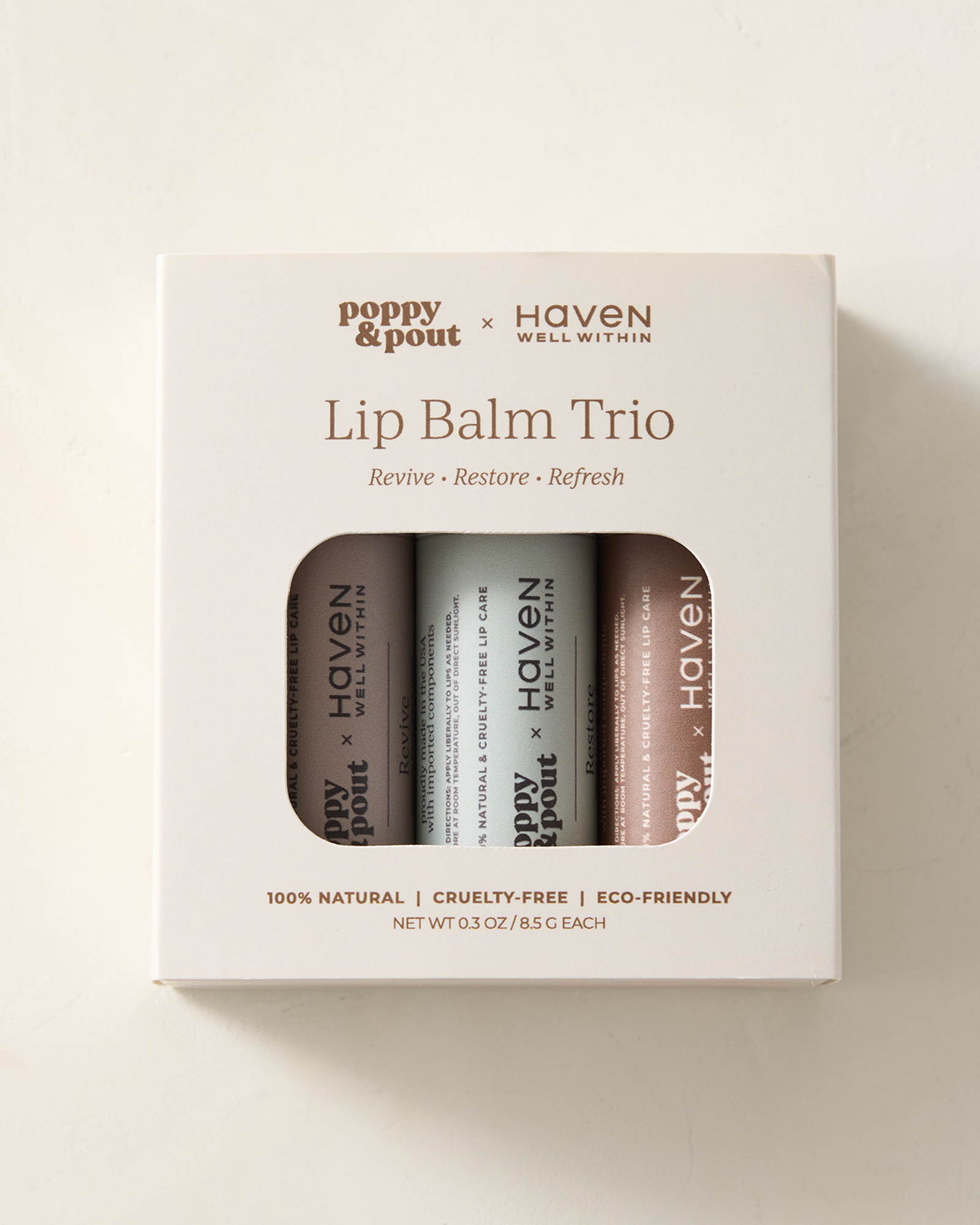 Poppy Pout x Lip Balm Trio 29$