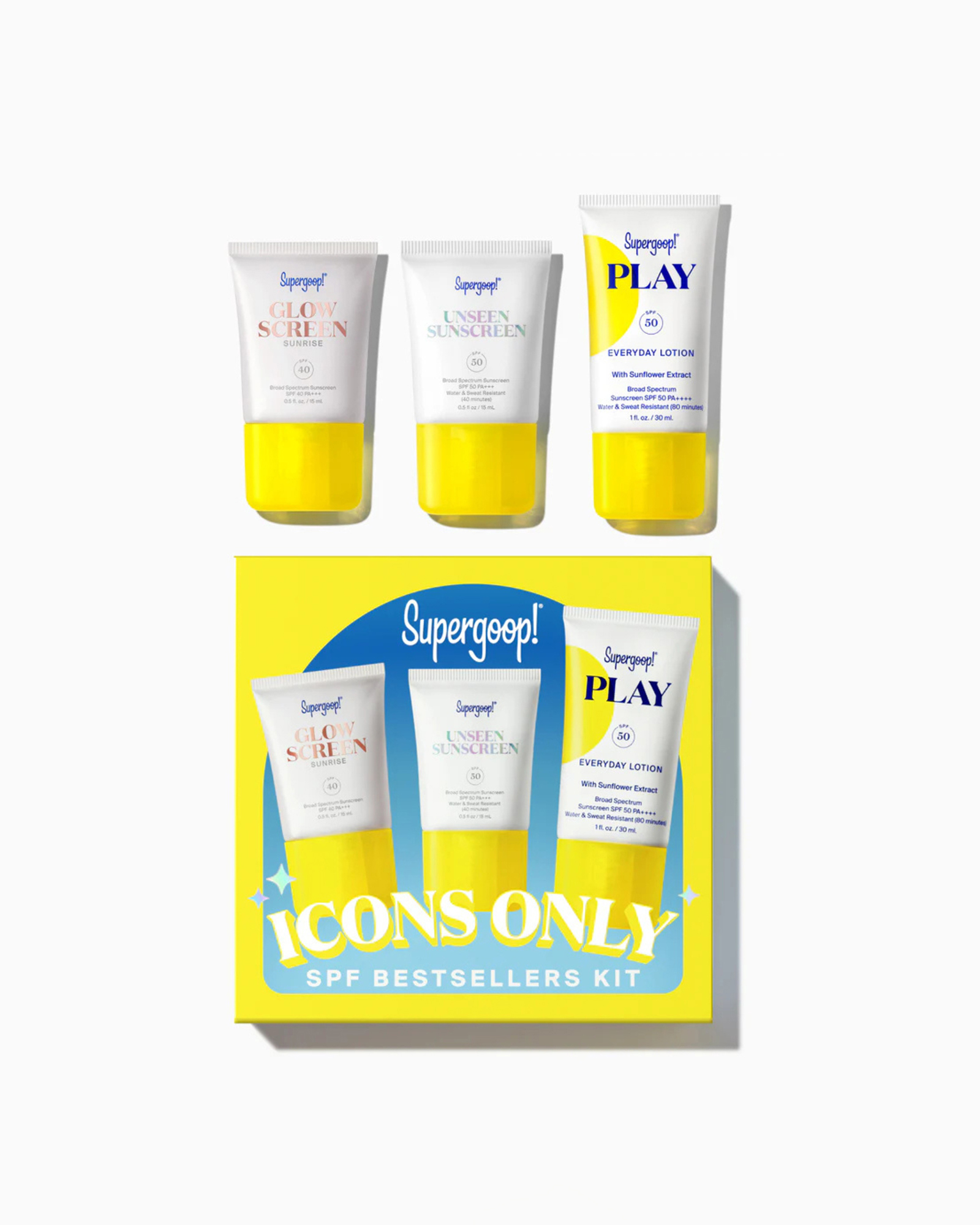 Supergoop Icons Only Bestseller Kit $30