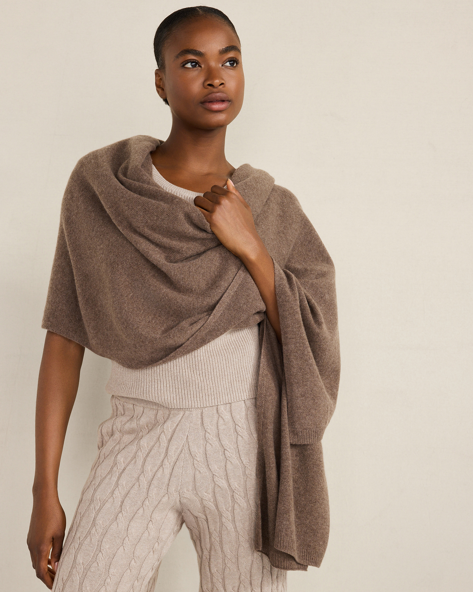 ニット/セーター nowos 20aw knit poncho nascha poncho knitting pattern – Quince & Co.