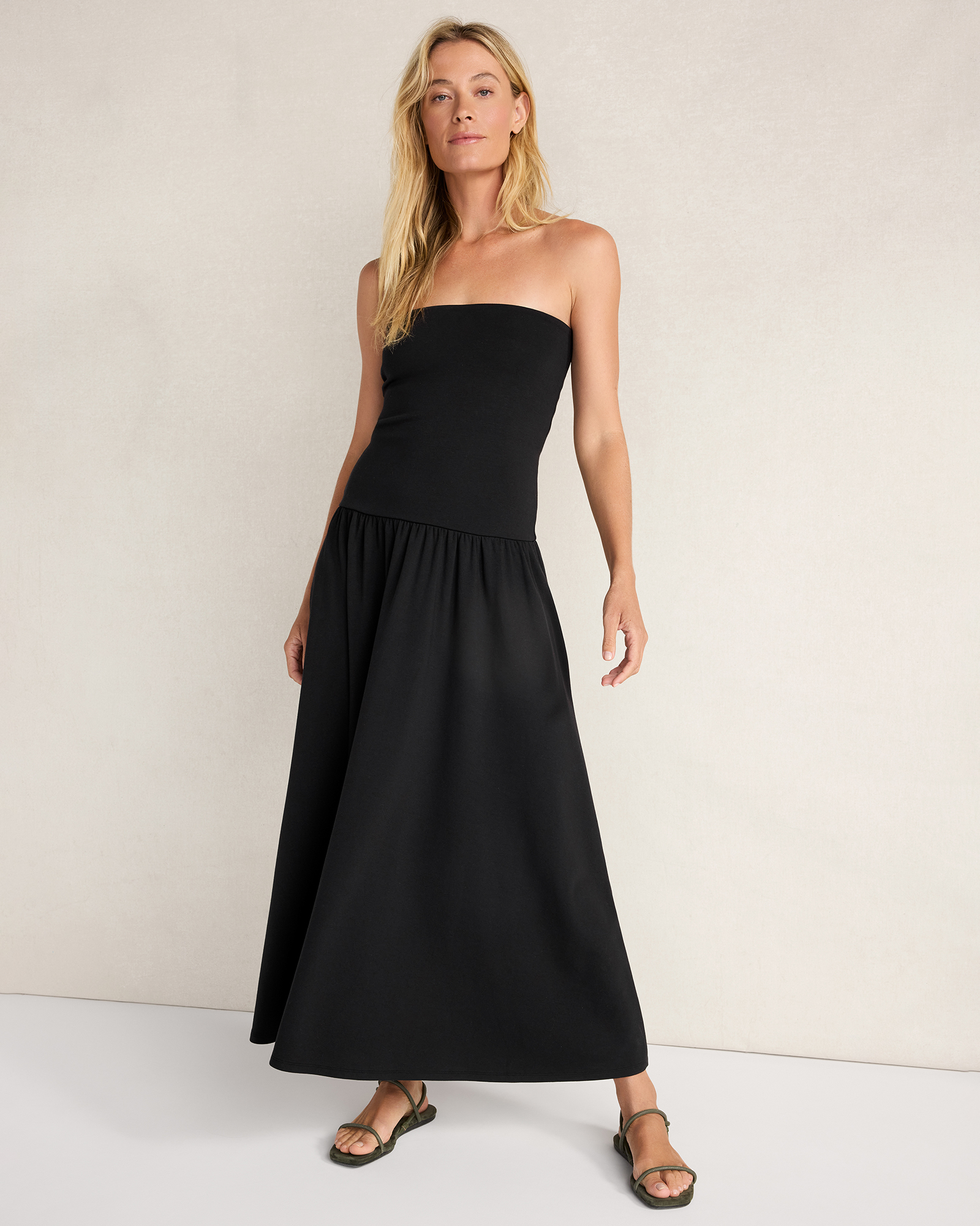 Organic Cotton Modal Strapless Dress Black Medium 148$