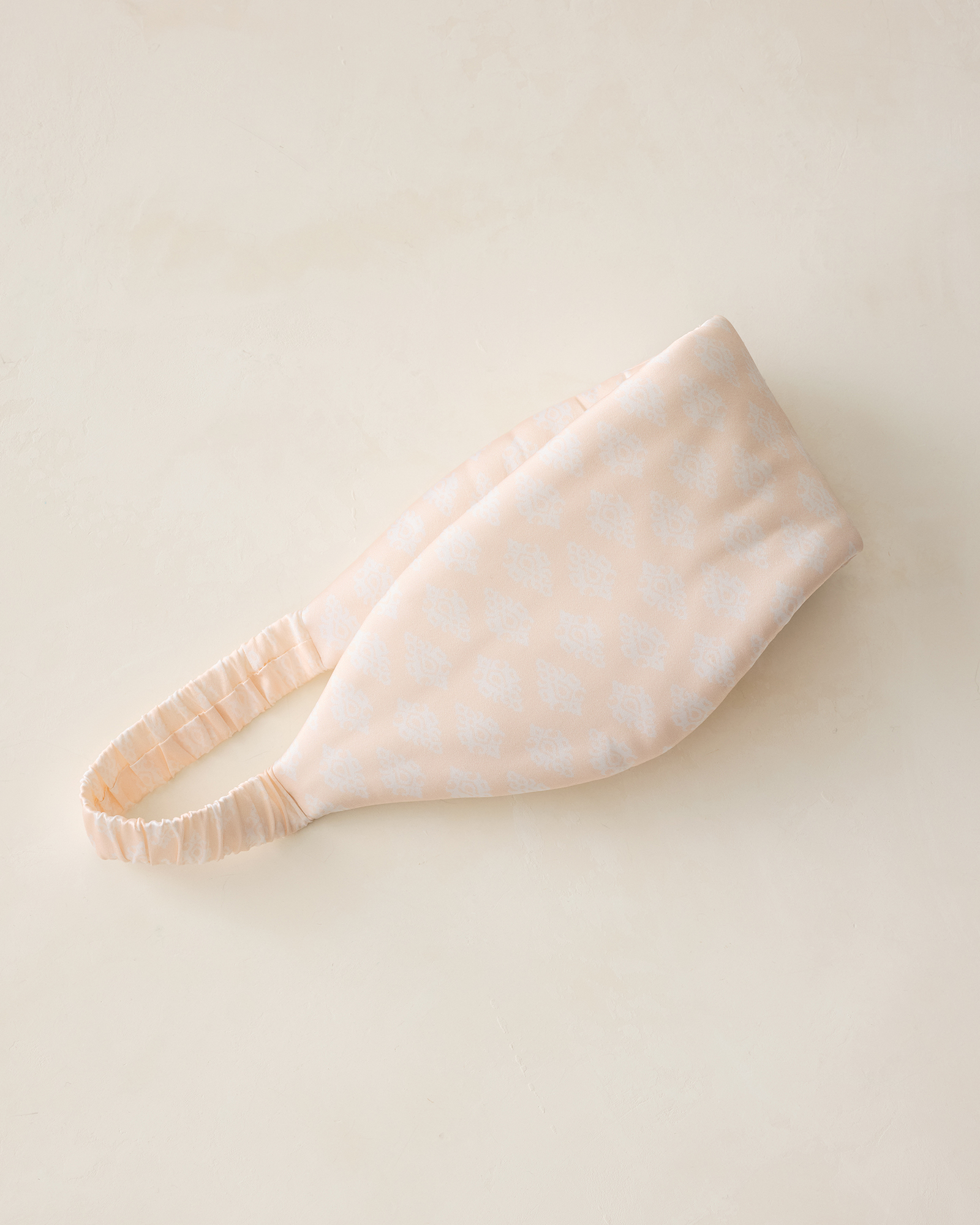 Washable Silk Printed Puffer Eye Mask | Whispering Pink Multicolor