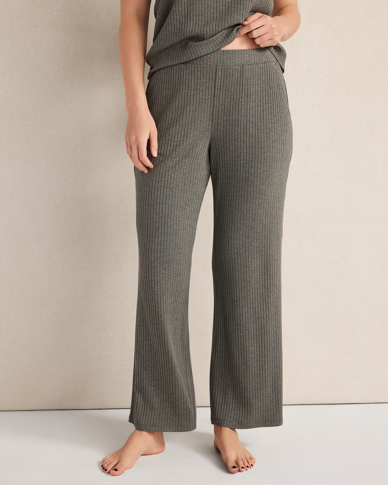 Organic Cotton Rib Knit Pants | Haven Well Within