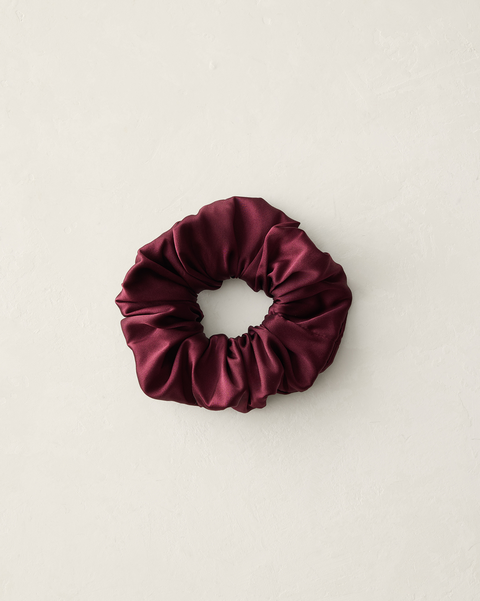 Washable Silk Scrunchie Burgundy Berry 001 20$
