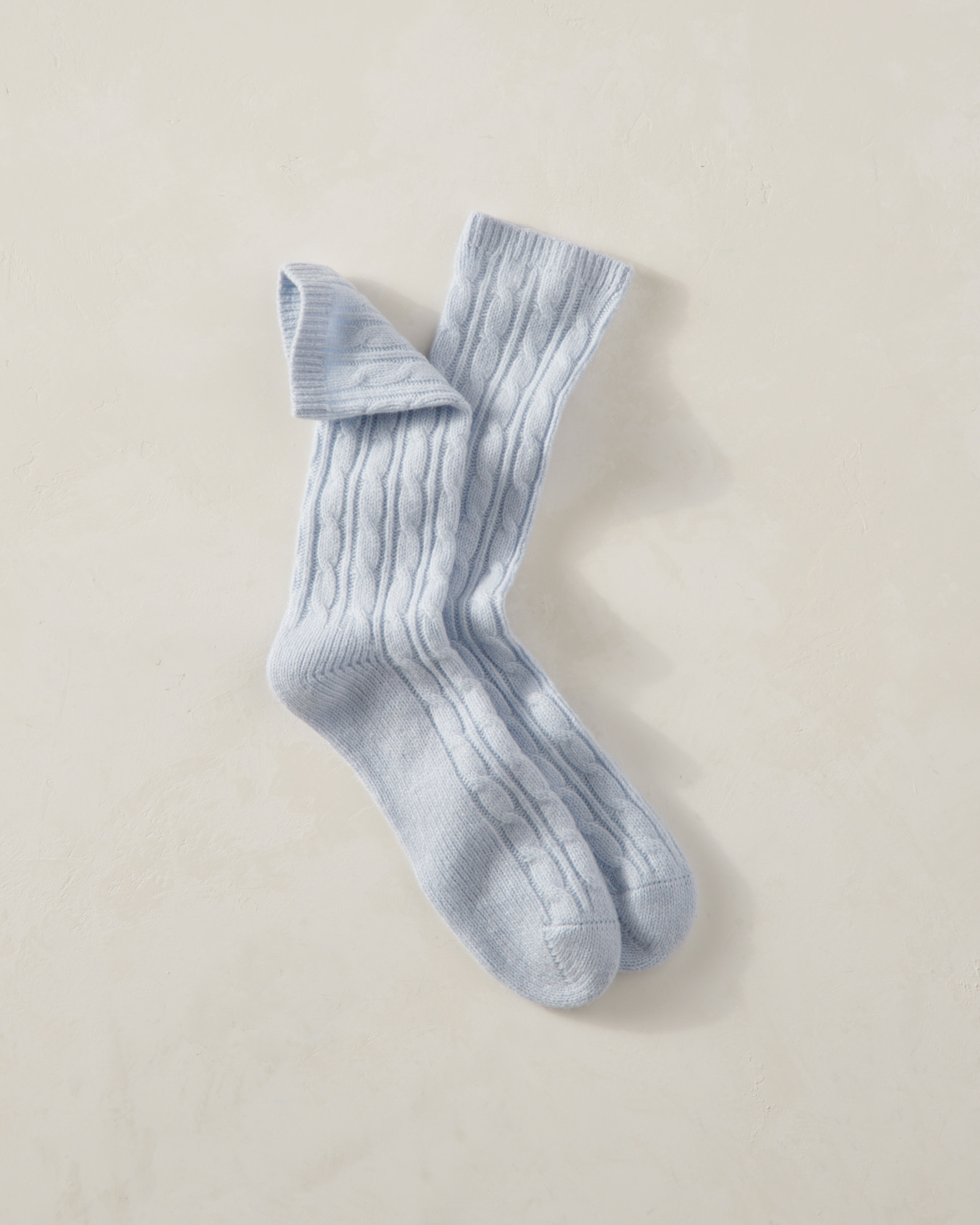 Cashmere Blend Cable Knit Socks | 001