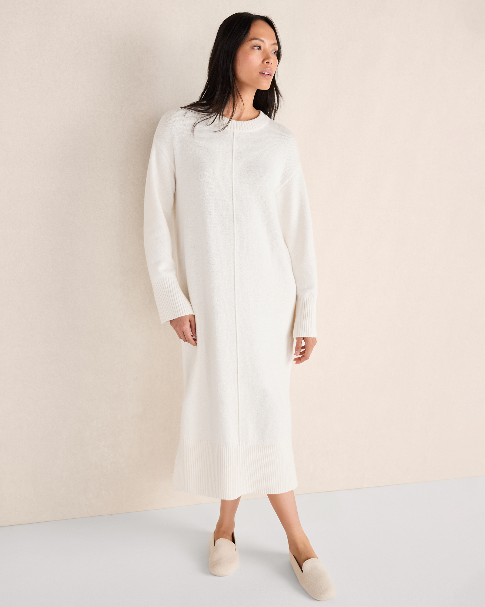 Organic Cotton Midi Dress White Medium 130$