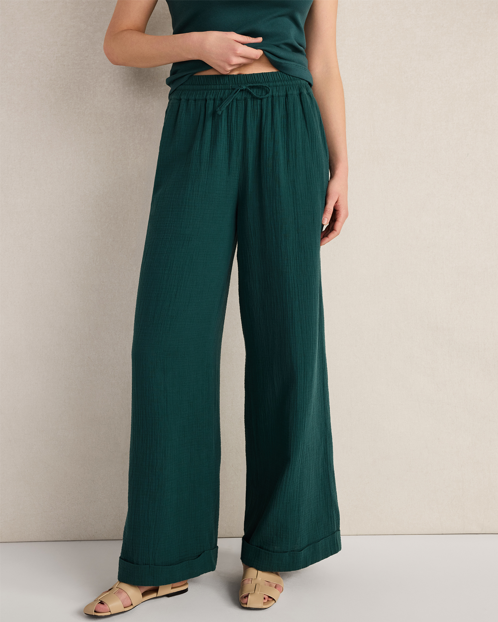 Linen Tapered Pants | Haven Well Within display picture 1