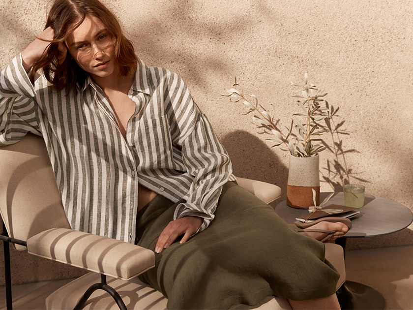 Organic Cotton Wide Leg Rib Knit Pants | Haven Well Within