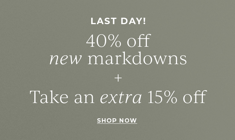 40% off new markdowns